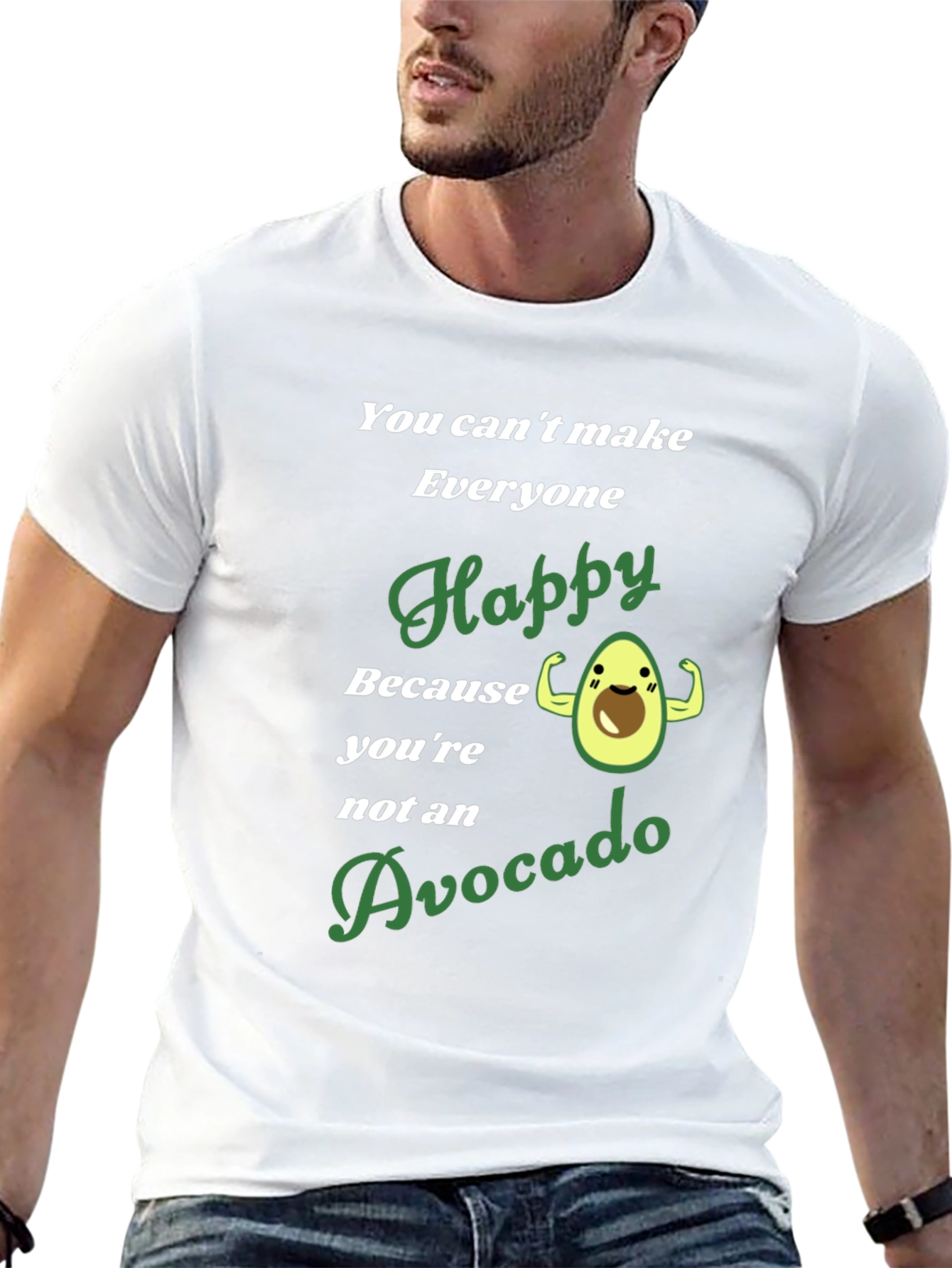 Avocado Happy Graphic T-Shirt - Mens Black Tee