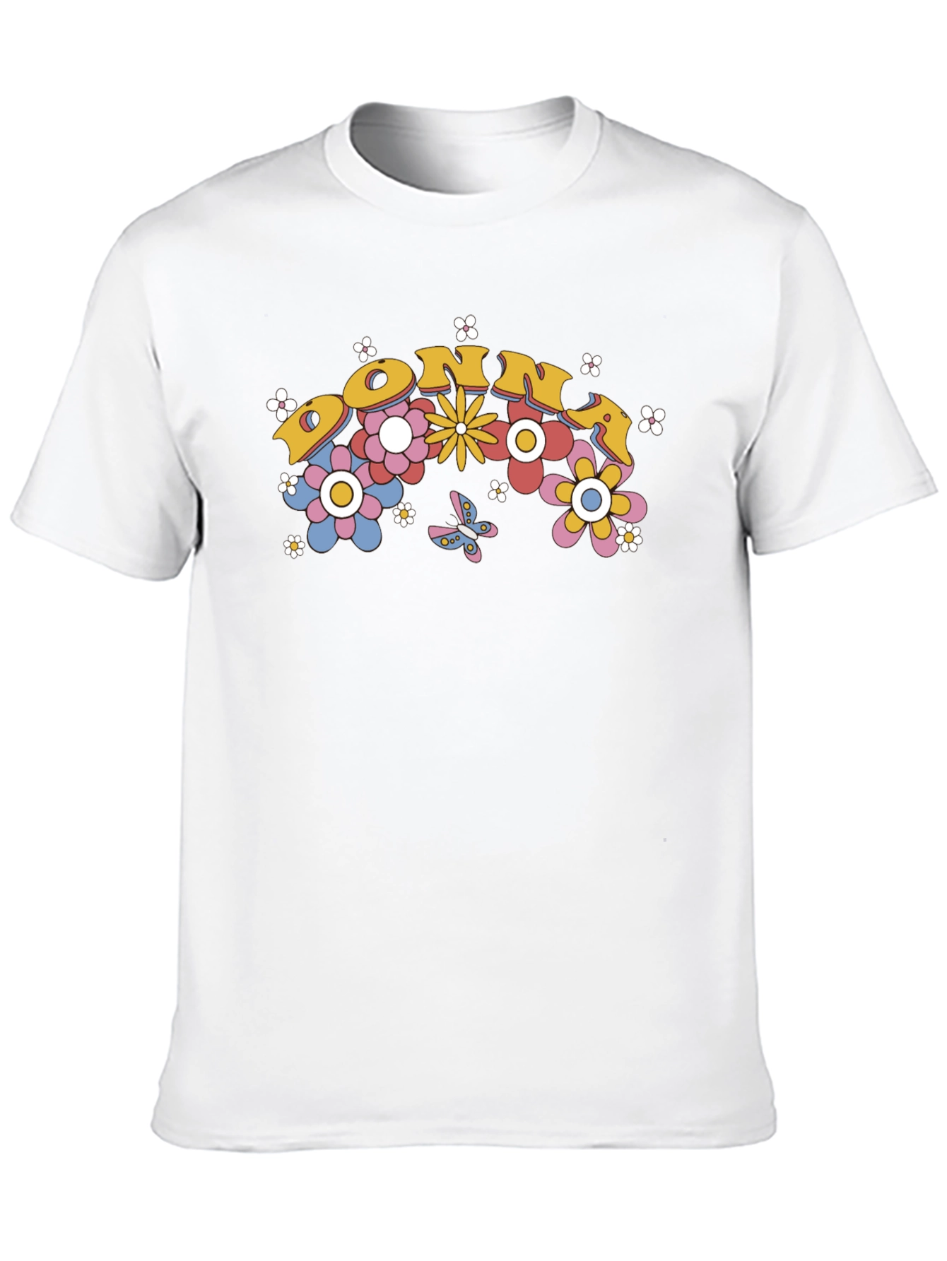 Retro Floral DONNA T-Shirt - Black