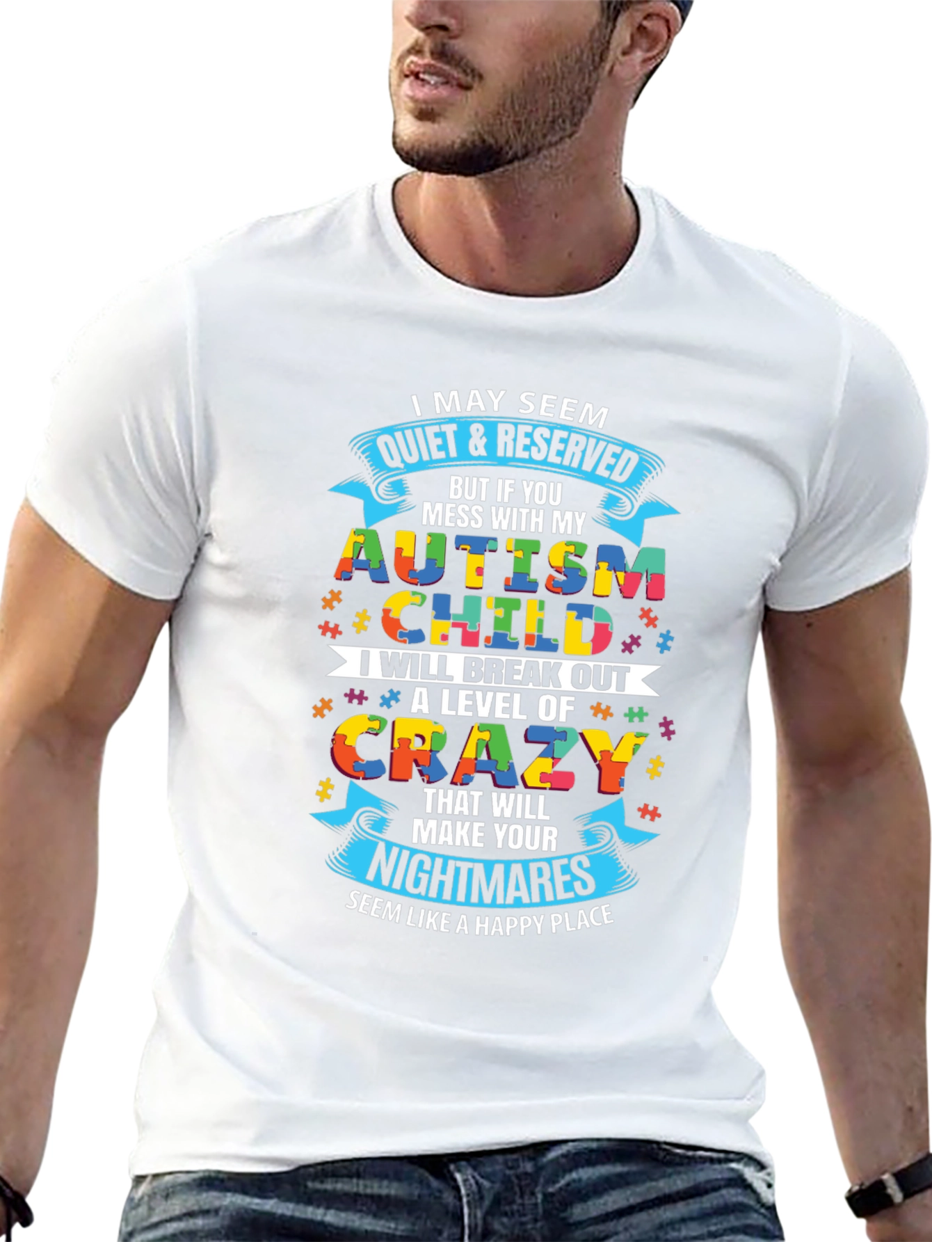 Autism Child Crazy Level Novelty T-Shirt