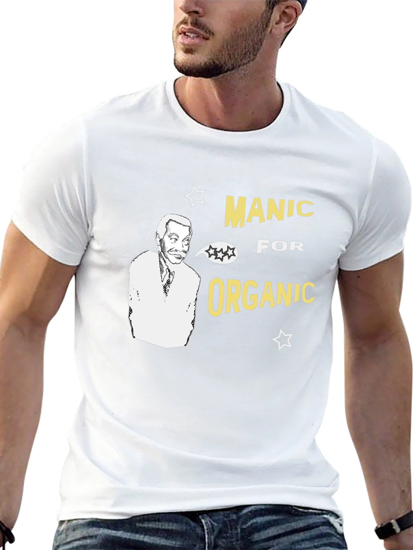 Manic For Organic Black Graphic T-Shirt