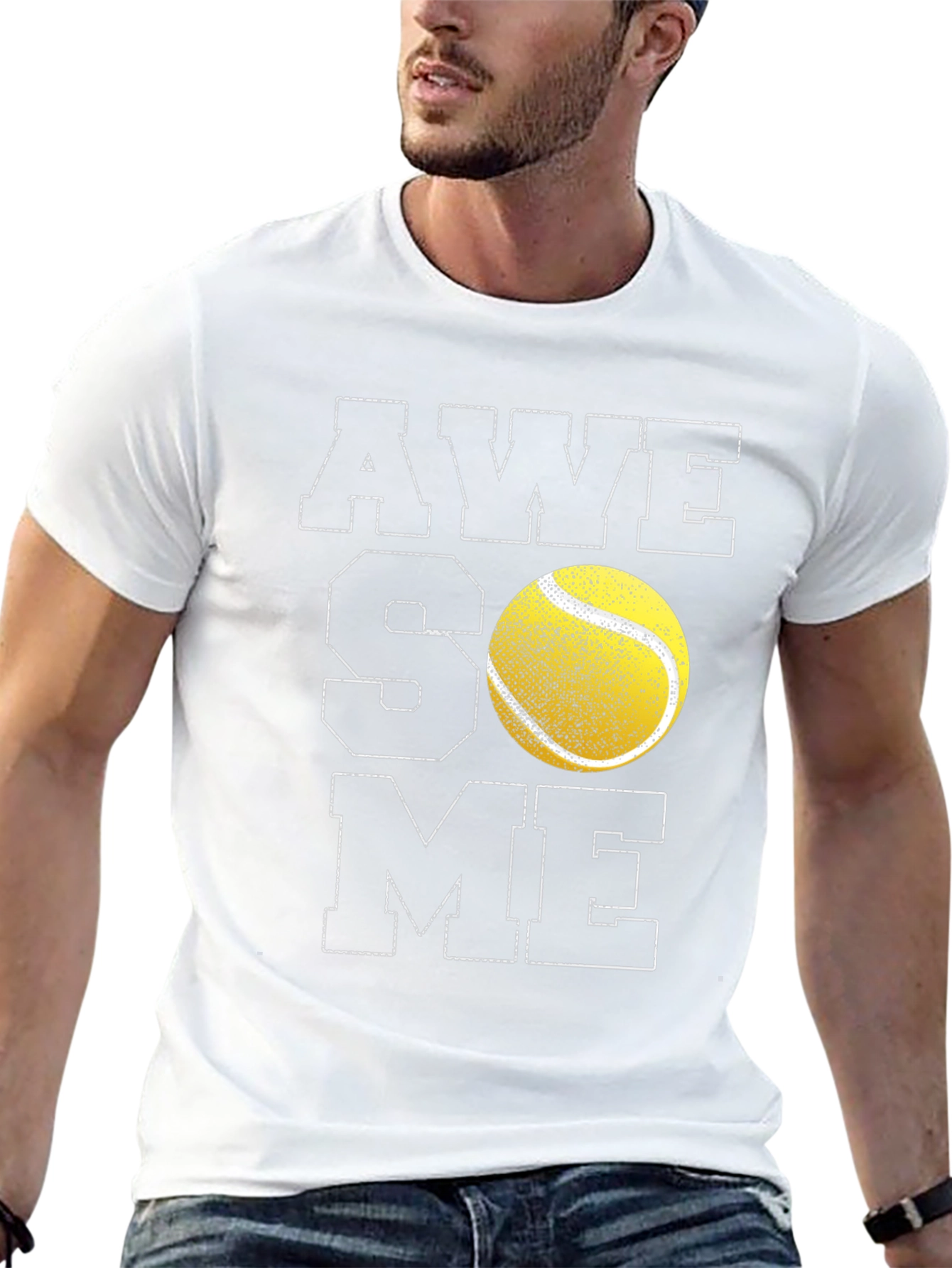 Awesome Tennis Ball Graphic T-Shirt