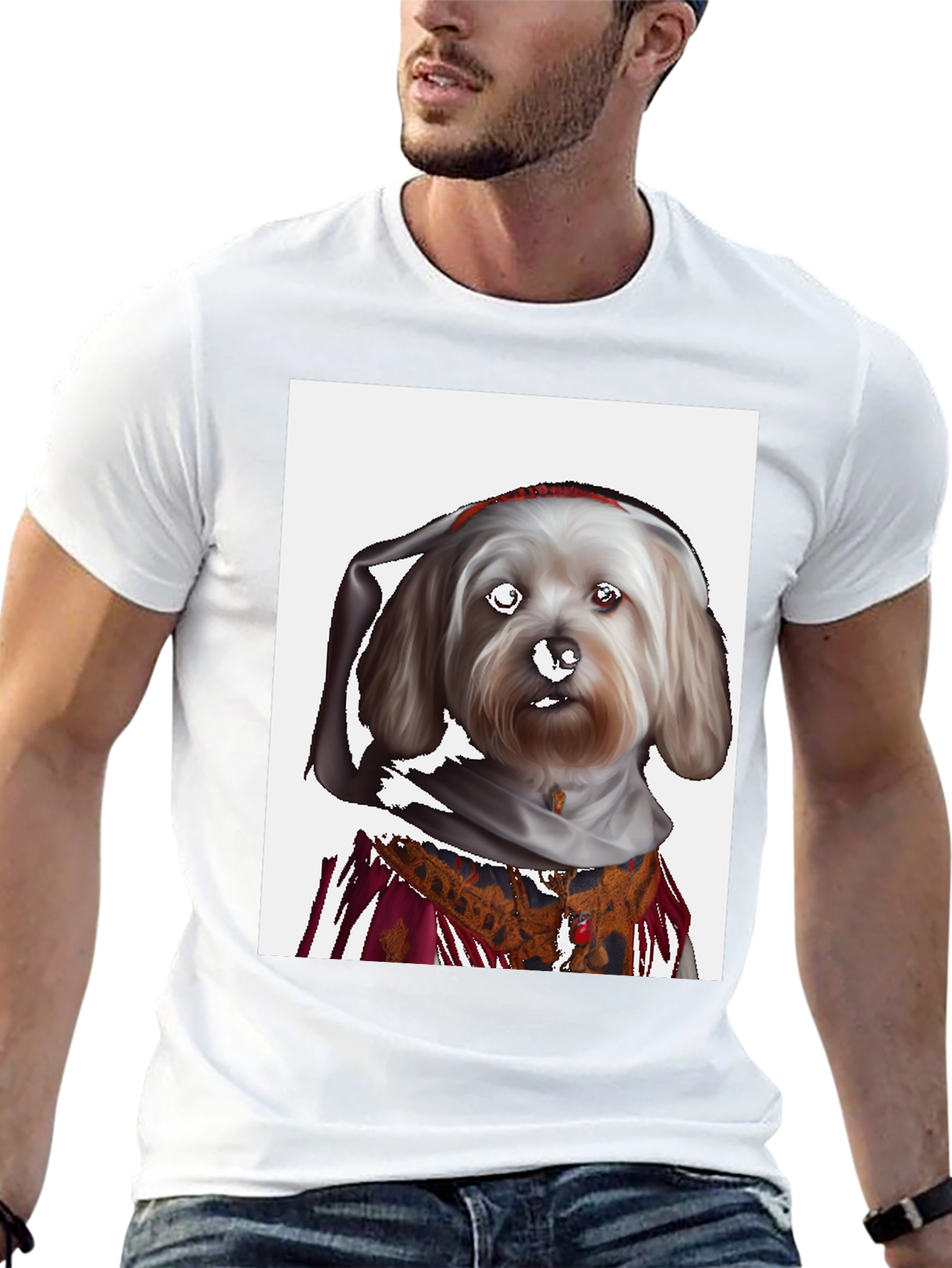 Dog Art T-Shirt - Funny Pet Portrait Tee