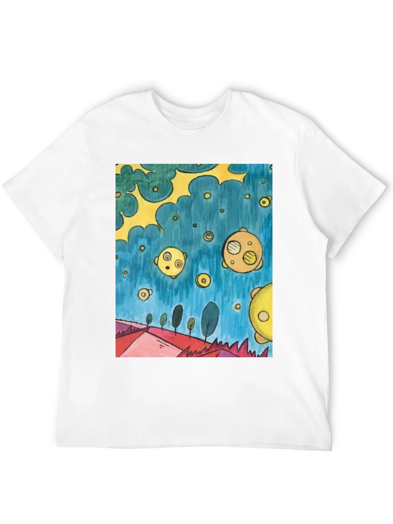 Surreal Landscape Tee - Artistic Graphic Print