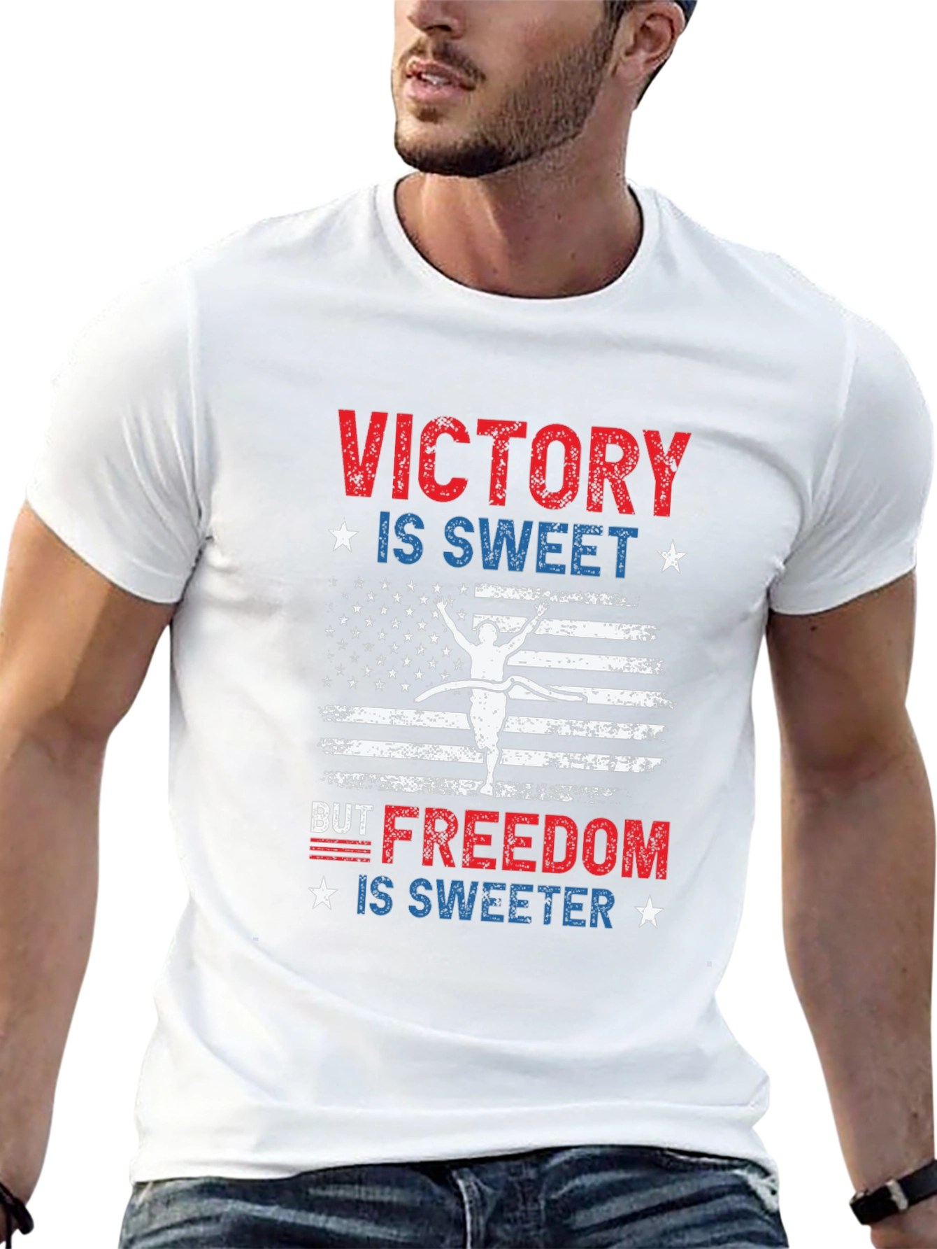 Victory is Sweet T-Shirt: Patriotic USA Flag Design