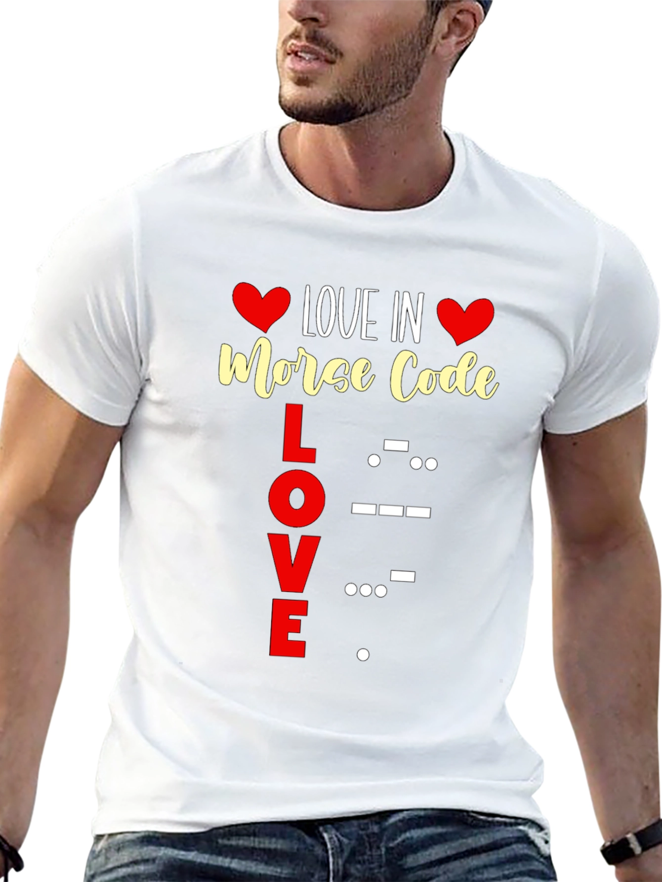 Love in Morse Code Graphic Tee