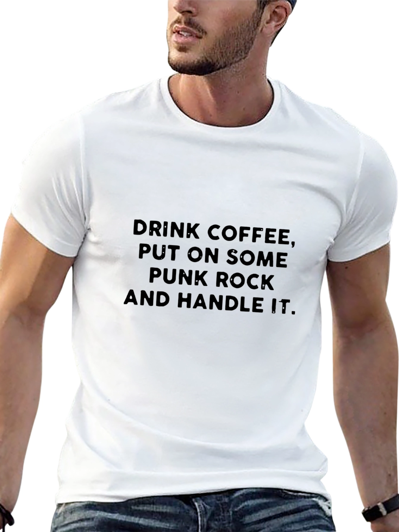 Drink Coffee Punk Rock Graphic Tee
