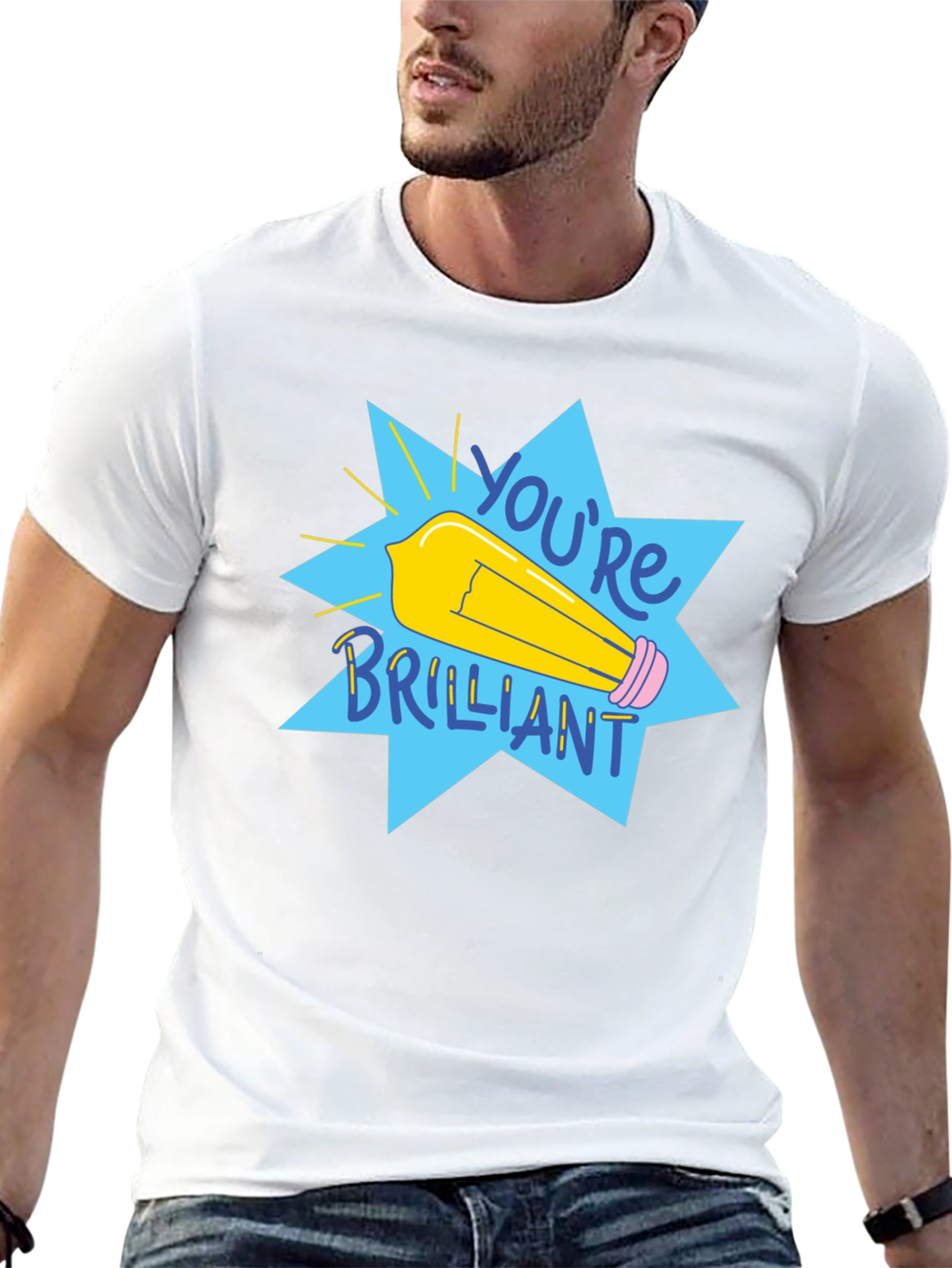 Youre Brilliant Graphic Tee - Black Cotton T-Shirt