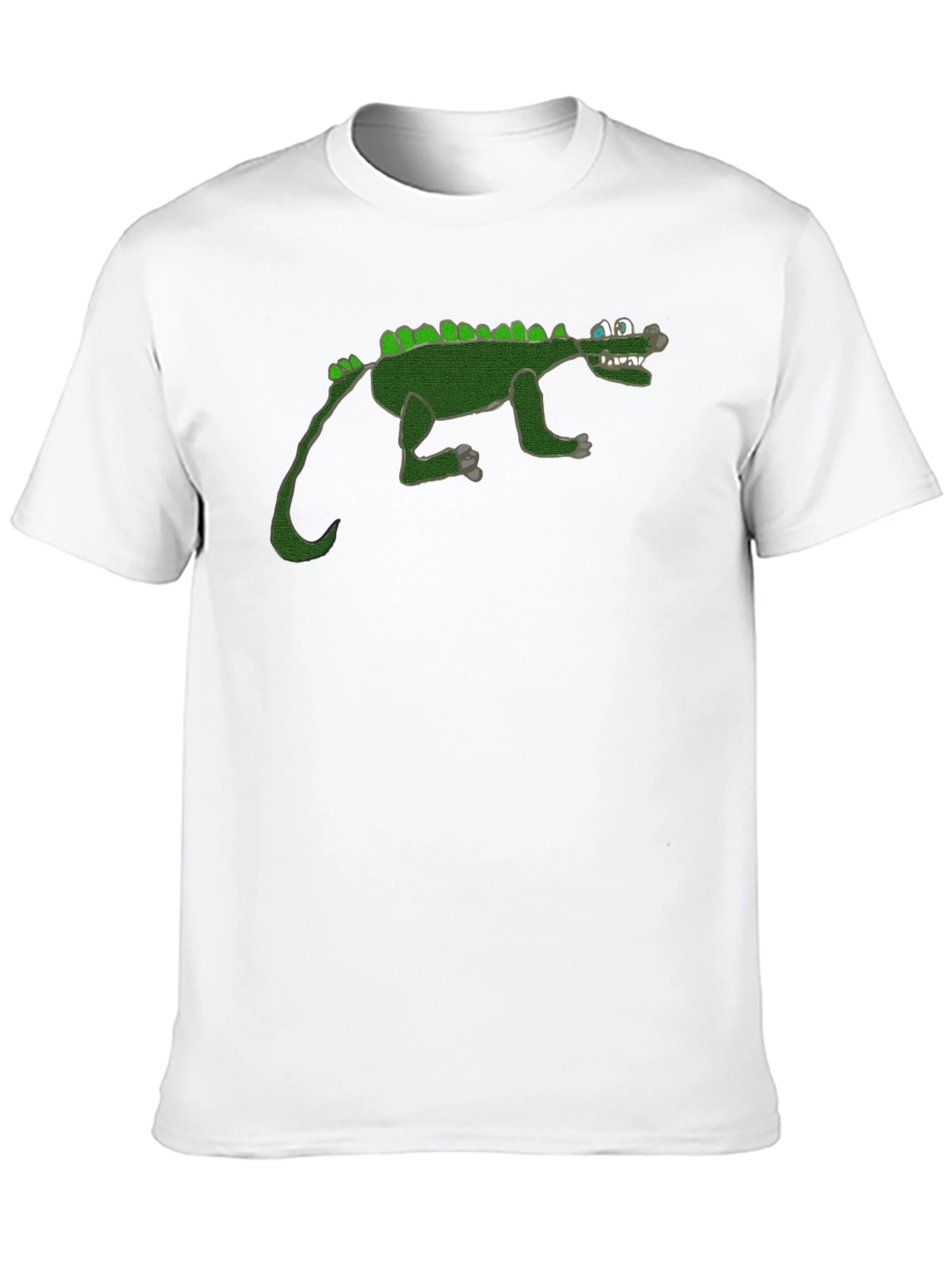 Cartoon Crocodile Graphic Black T-Shirt