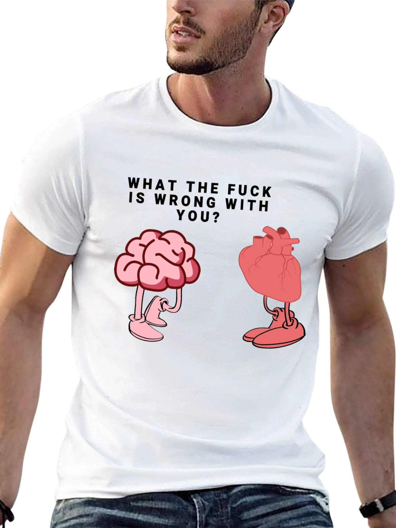 WTF Wrong With You Brain and Heart T-Shirt