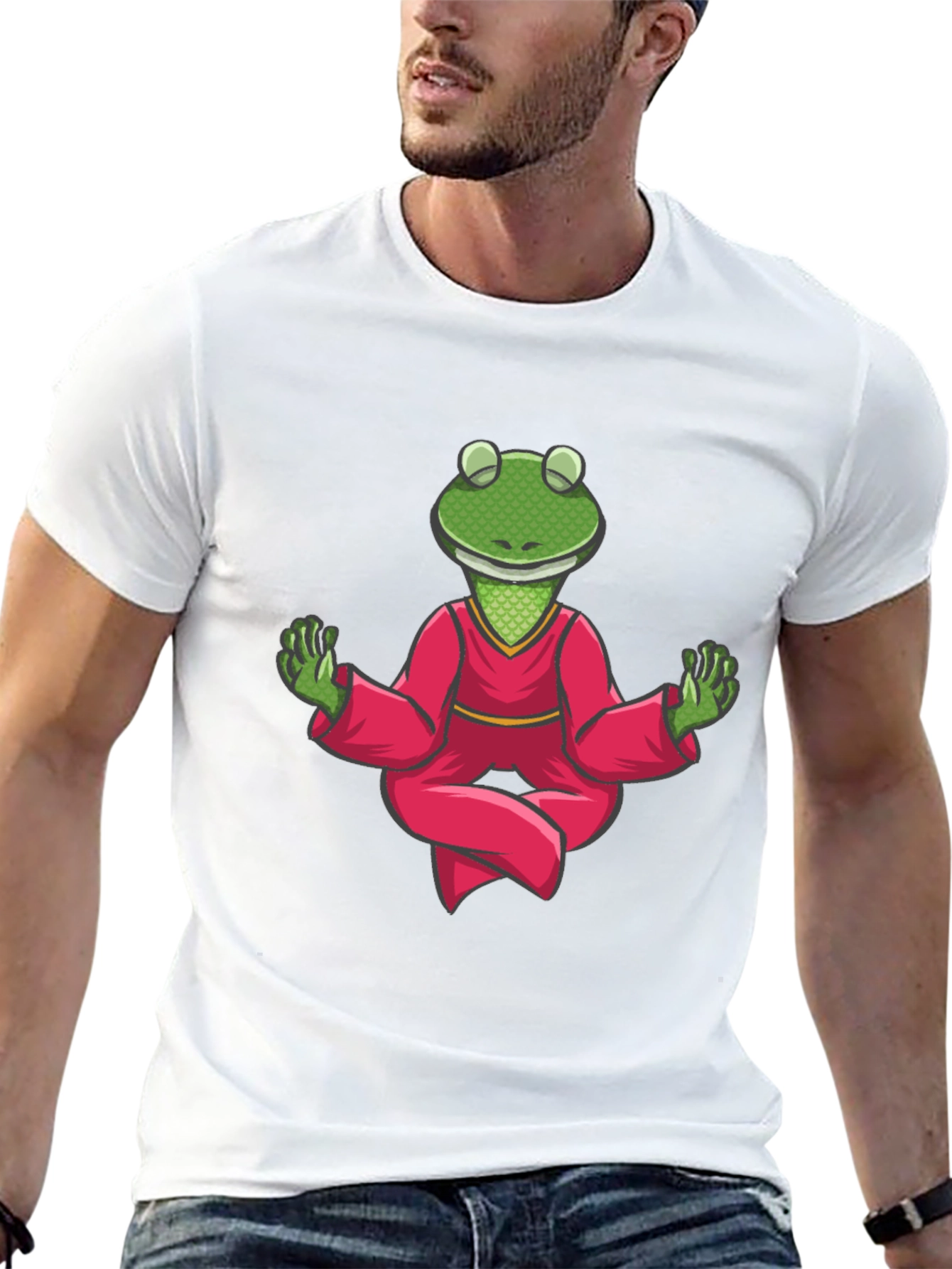 Meditating Frog T-Shirt - Zen Animal Tee