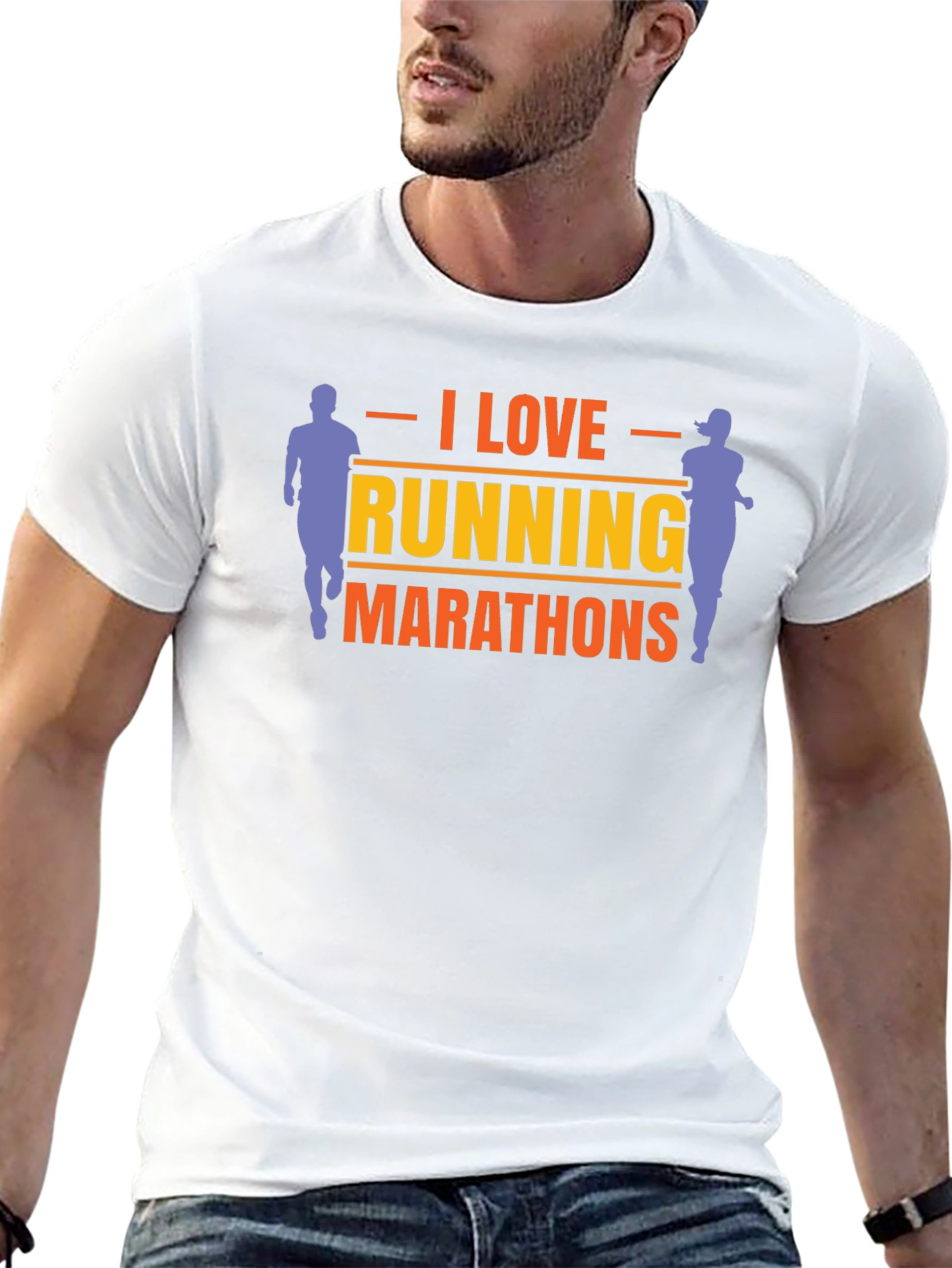 I Love Running Marathons Graphic Tee