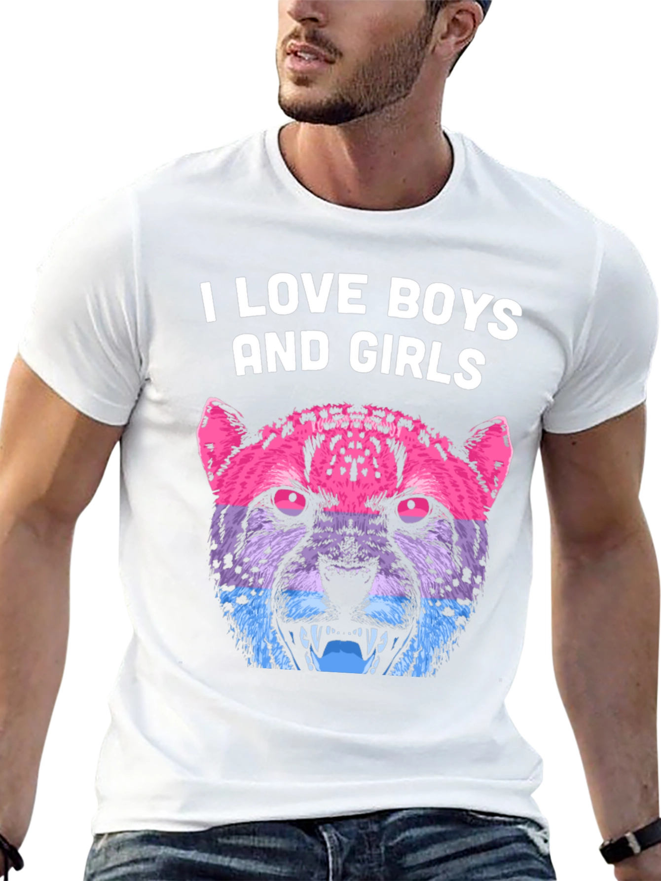 I Love Boys and Girls Cheetah Graphic Tee