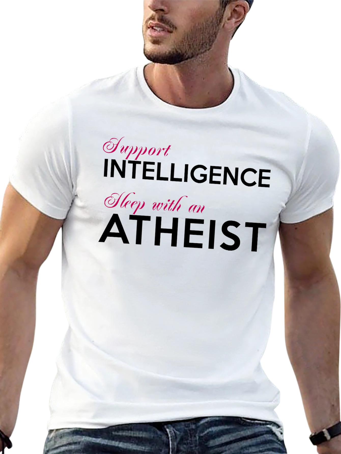Support Intelligence Sleep with an Atheist T-Shirt