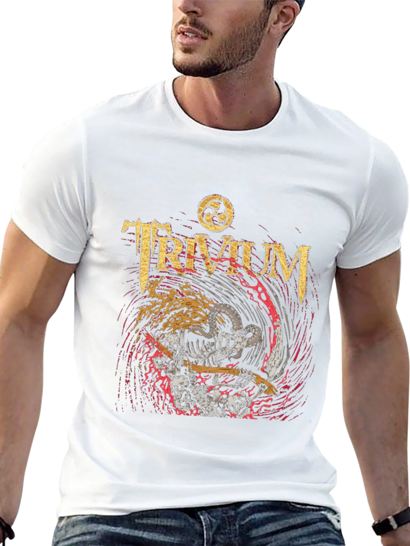 Trivium Band Tee - Skeleton Grim Reaper Rock T-Shirt