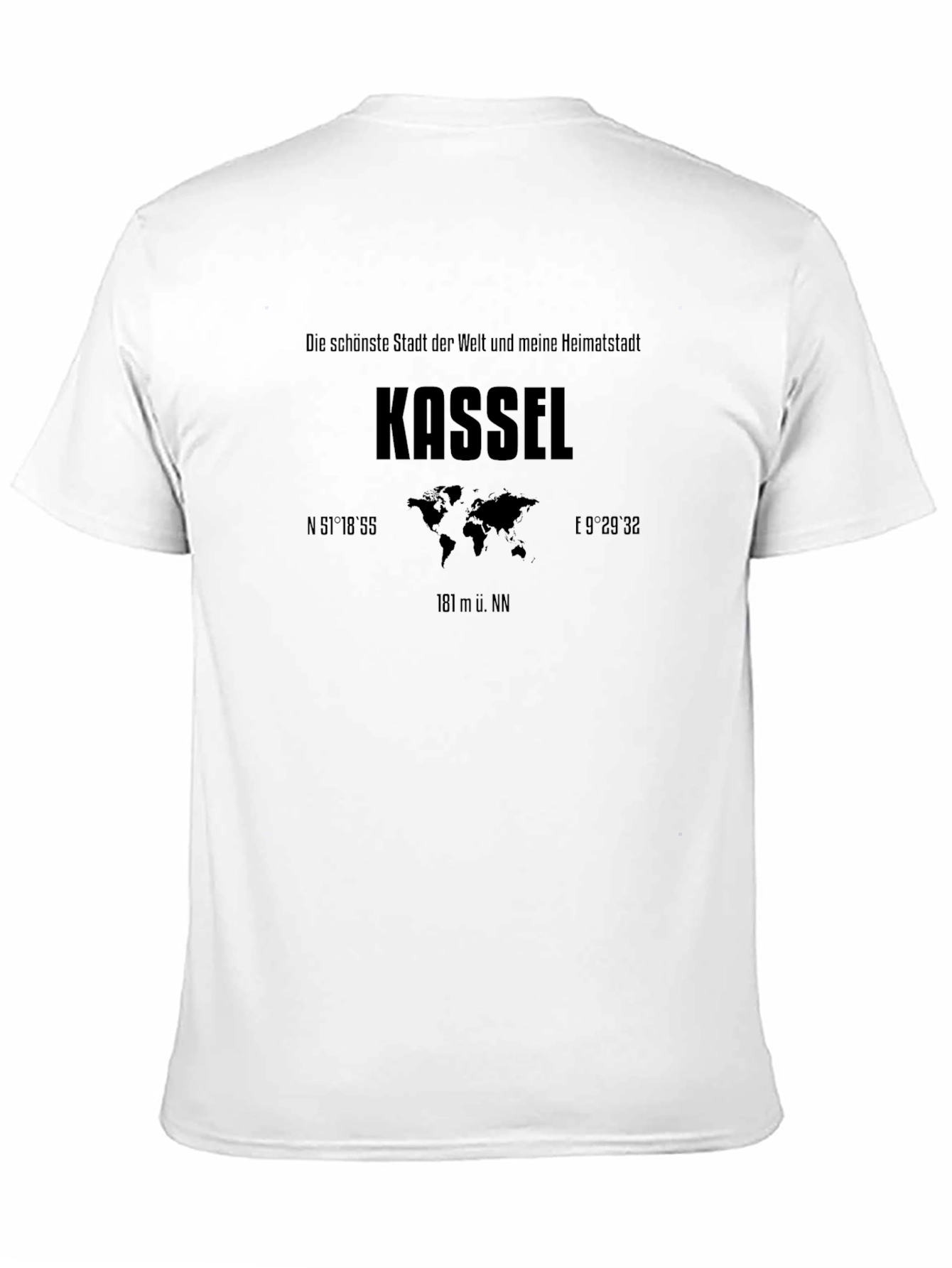 Kassel Germany T-Shirt - Heimatstadt World Map Tee
