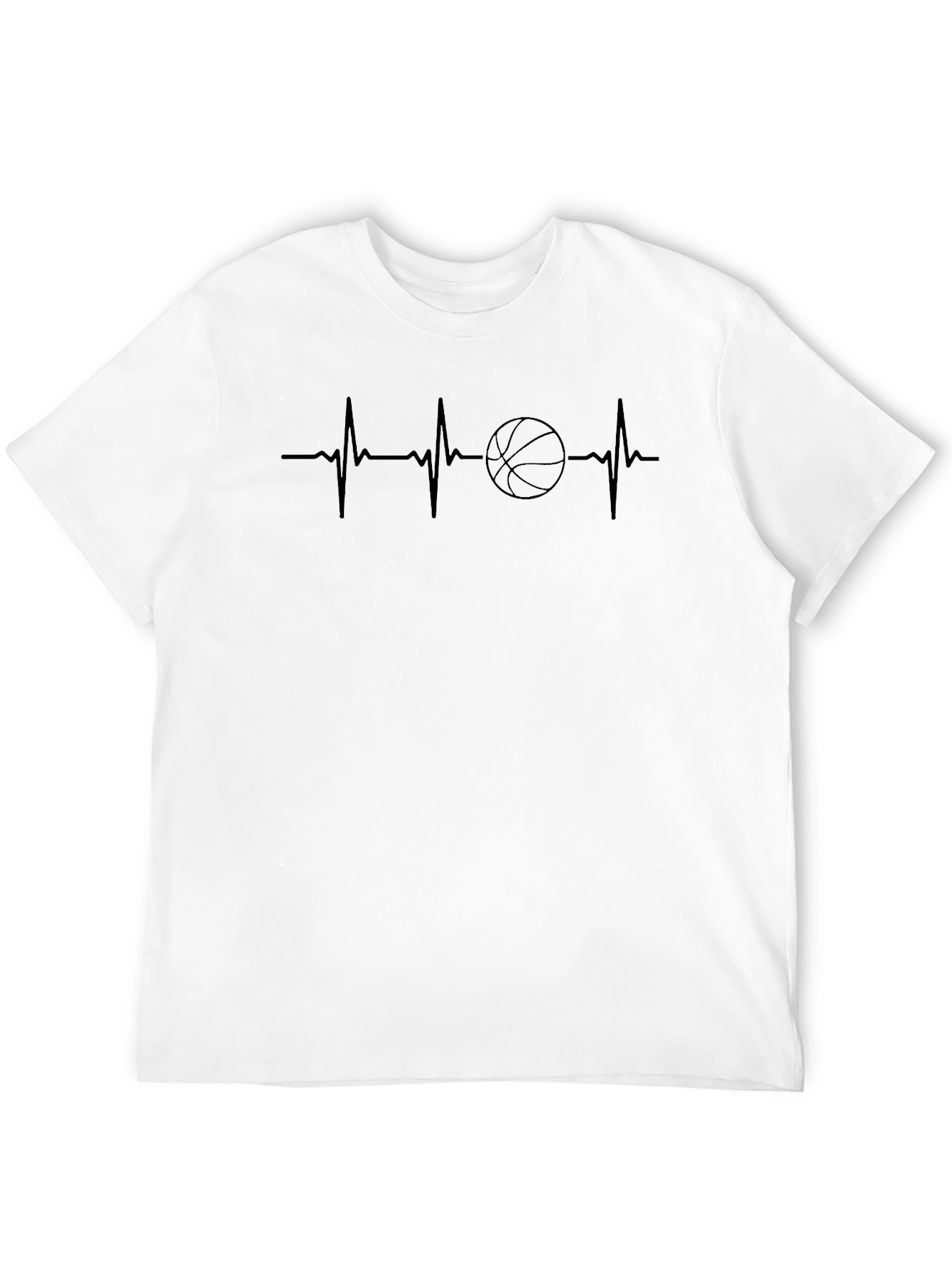 Basketball Heartbeat Graphic Tee - Passionate Fan Apparel