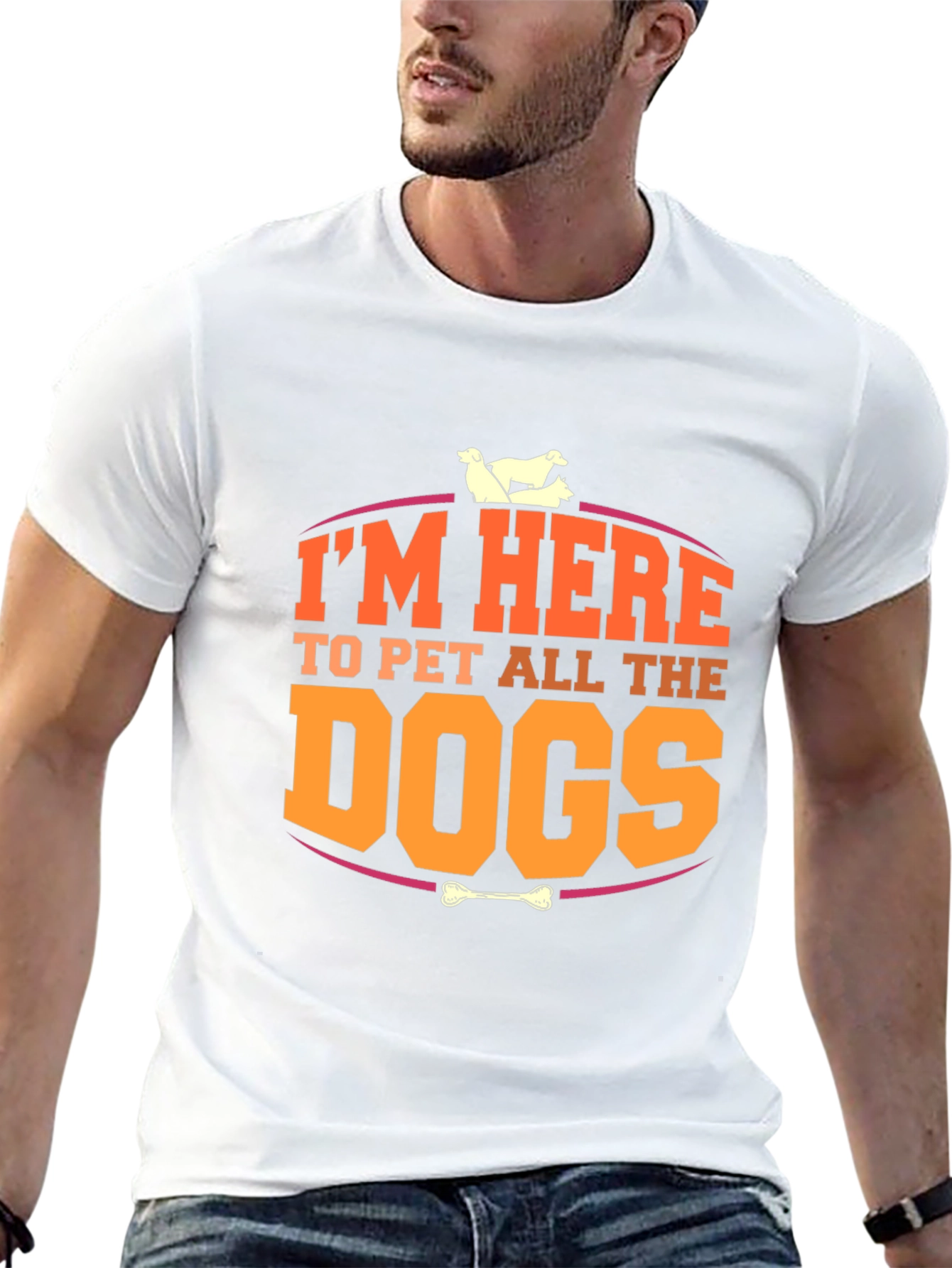 Im Here to Pet All the Dogs T-Shirt