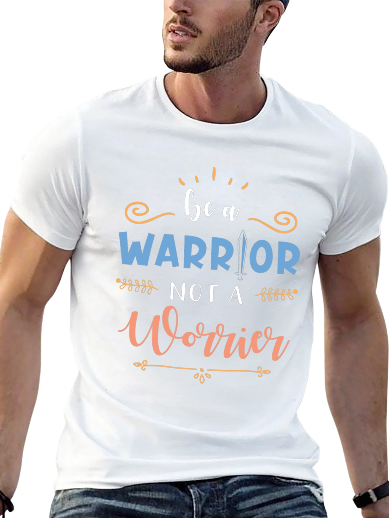 Be A Warrior Graphic Tee - Motivational T-Shirt