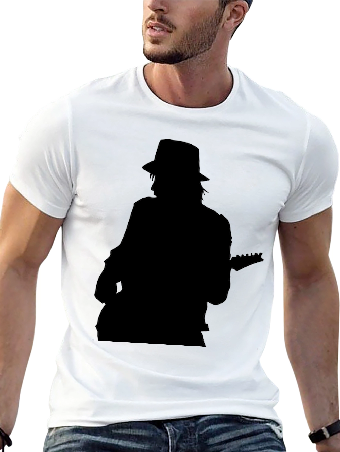 Silhouette Musician Graphic Tee - Classic Black T-Shirt