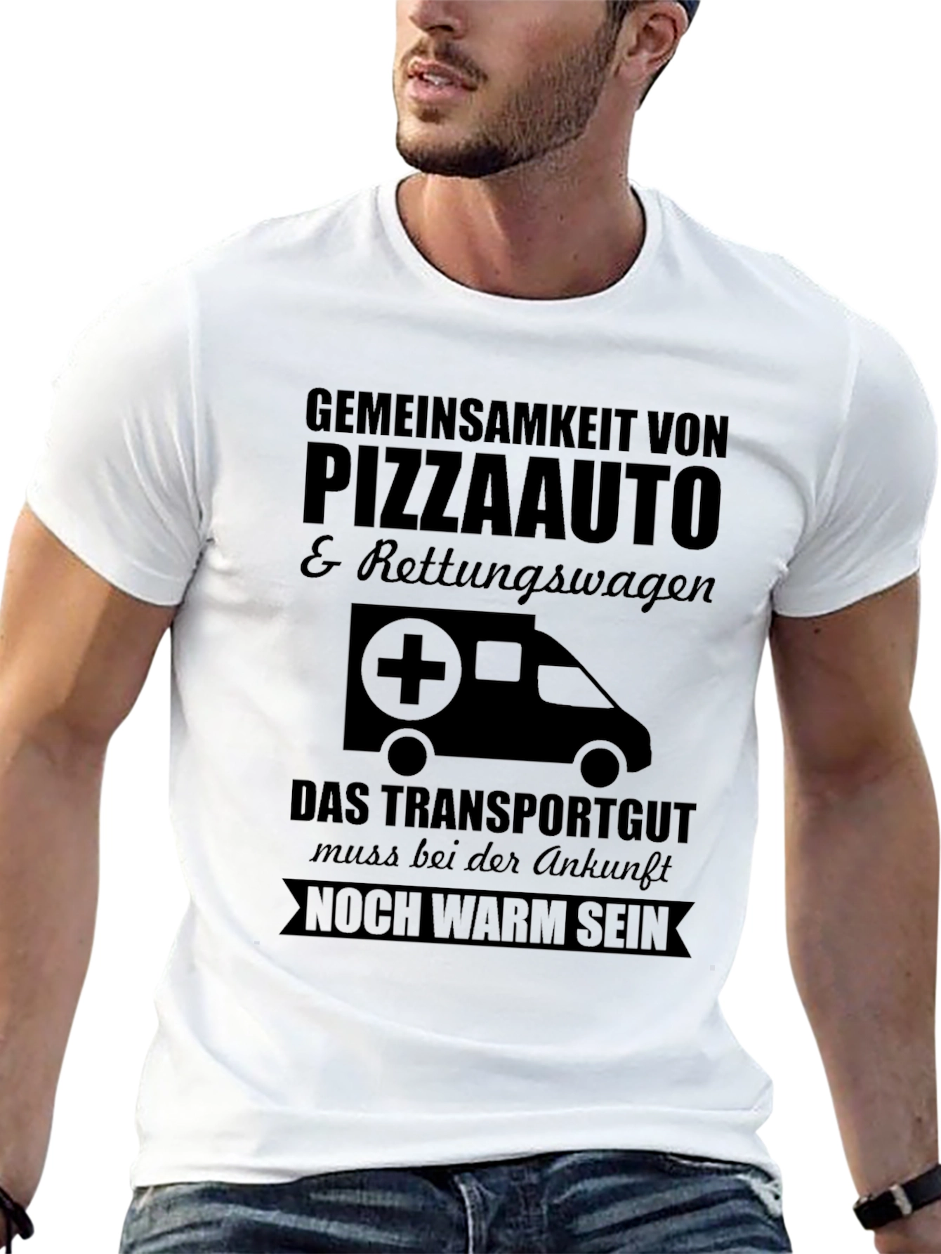 Pizza Ambulance T-Shirt - Must Arrive Warm