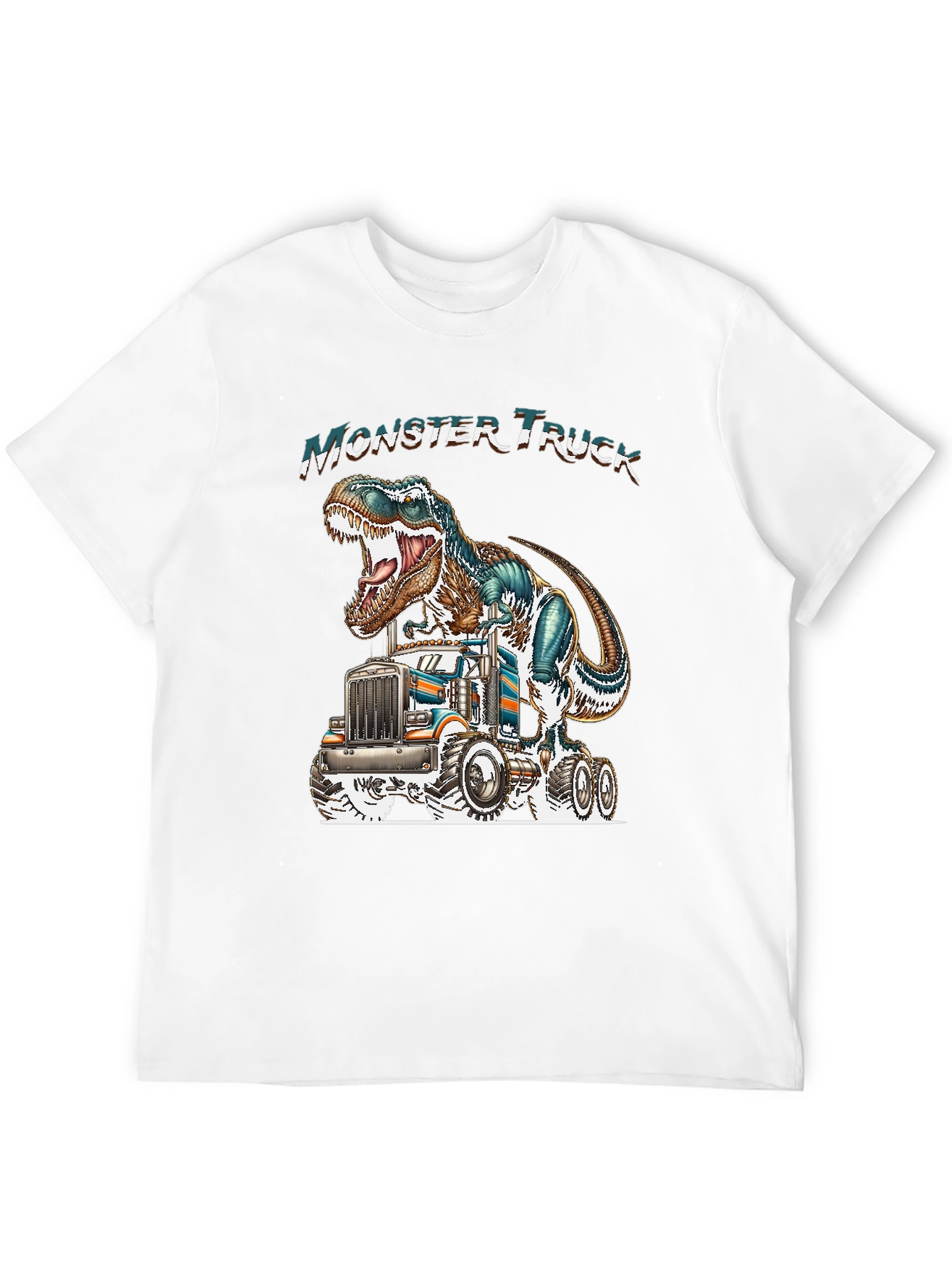 Monster Truck Dinosaur Graphic Tee