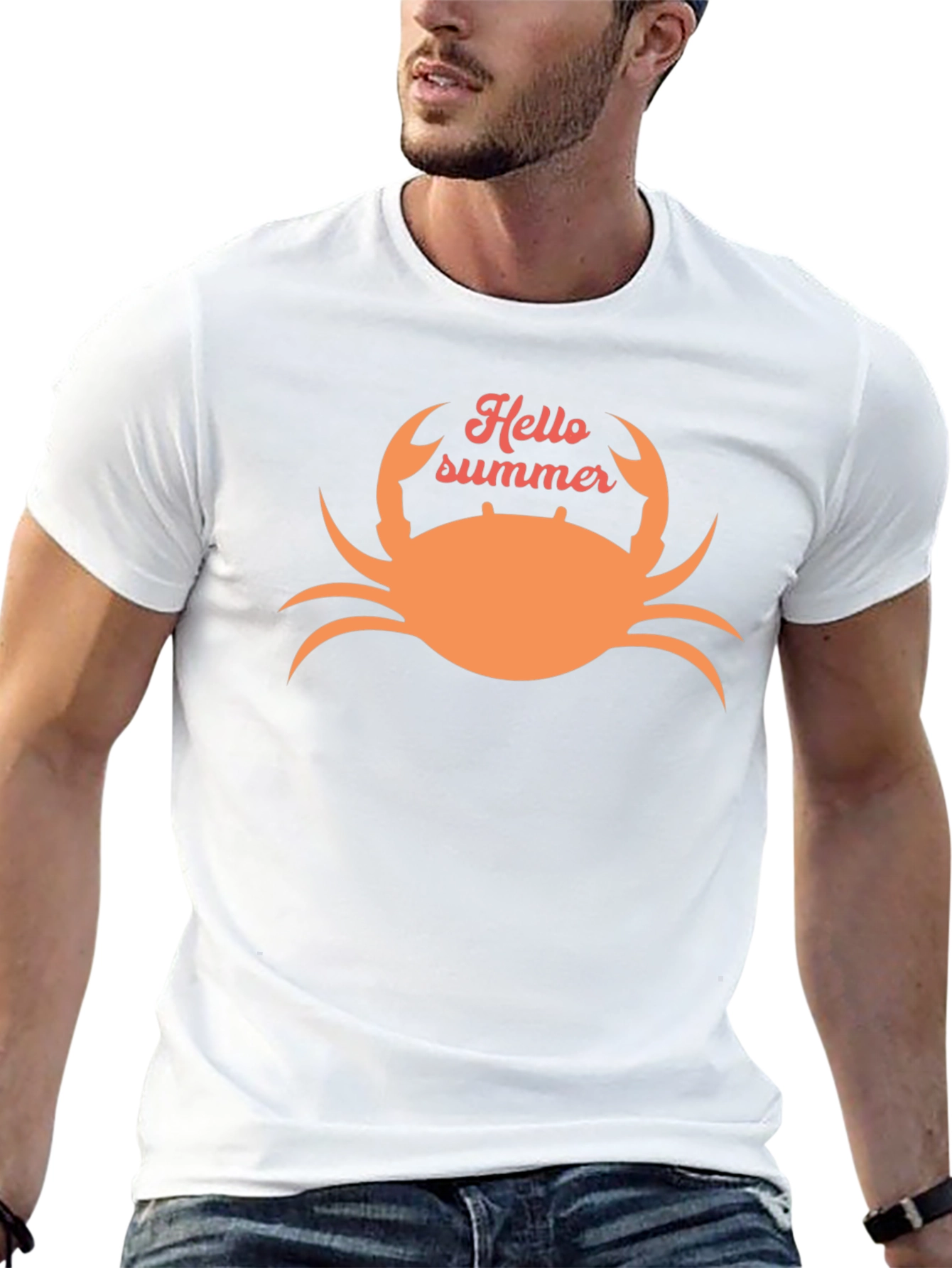Hello Summer Crab Graphic Tee