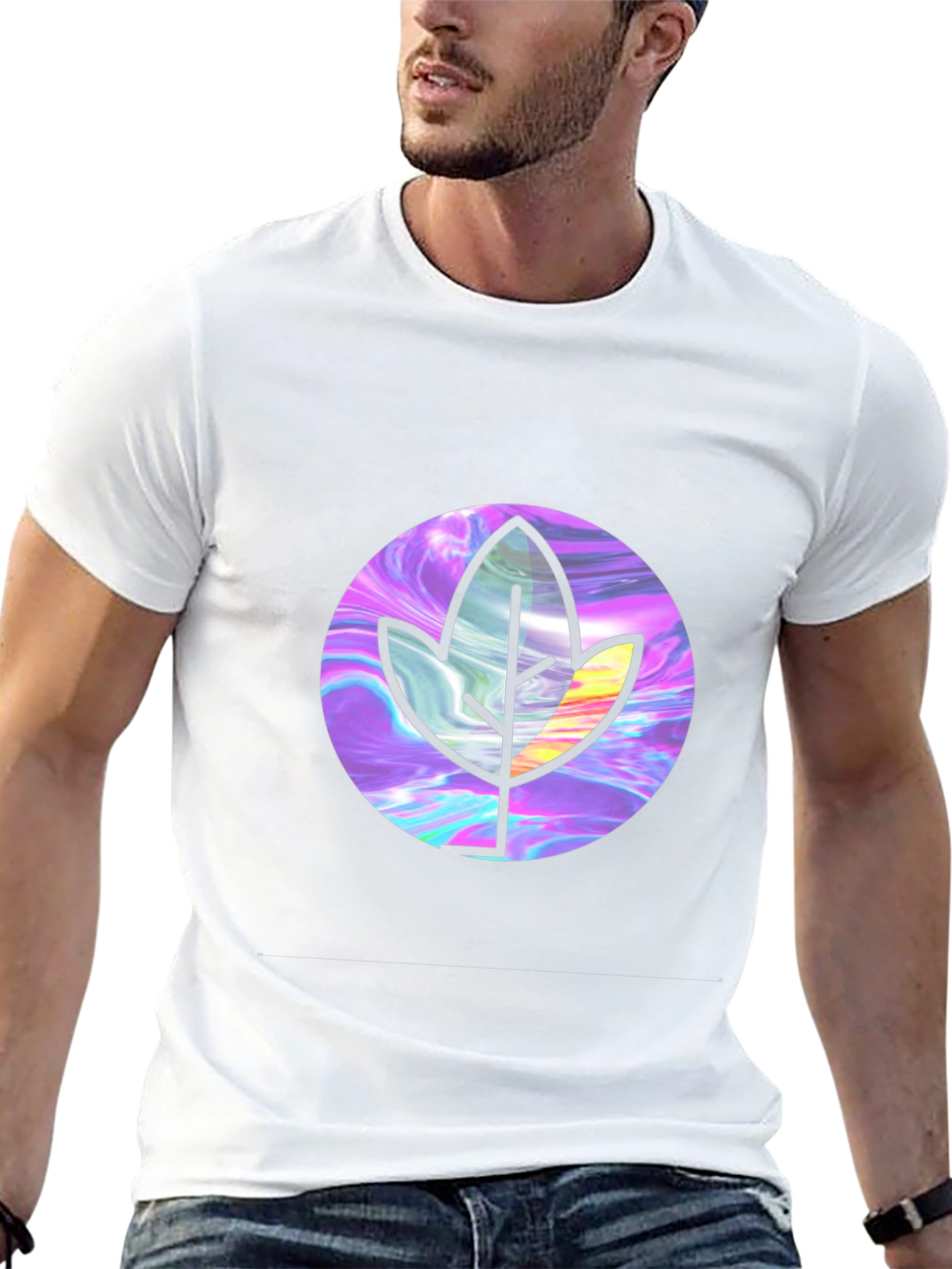 Leaf Graphic Black T-Shirt - Stylish & Unique Design