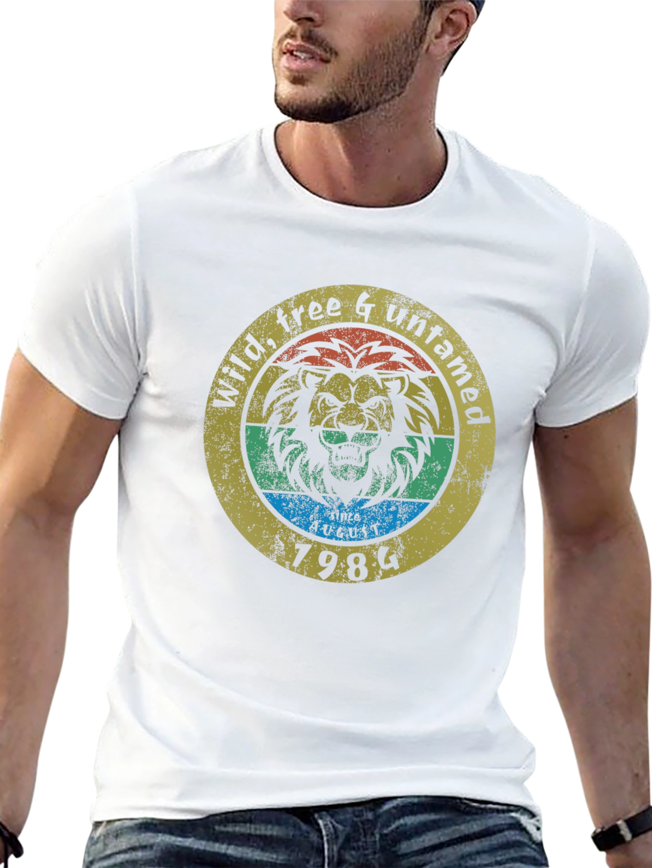 Wild Free & Untamed Lion Graphic Tee - 1984