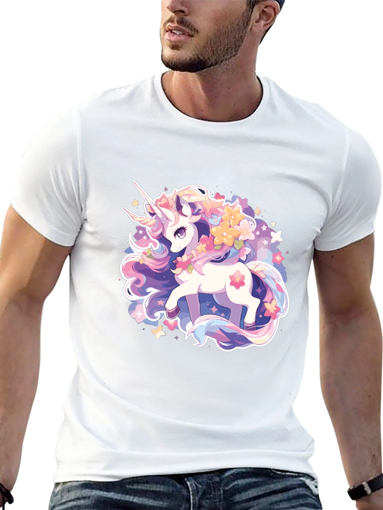 Magical Unicorn Graphic Tee - Black