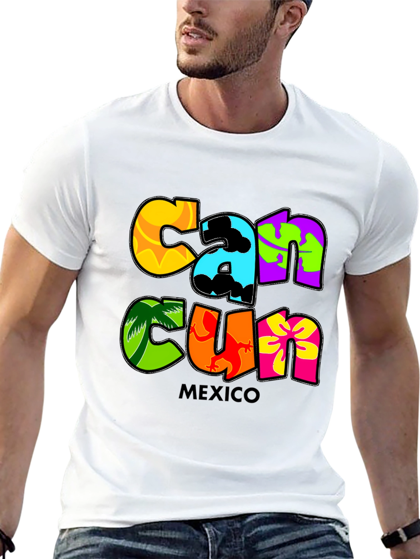 Cancun Mexico Graphic Tee - Tropical Vacation Shirt