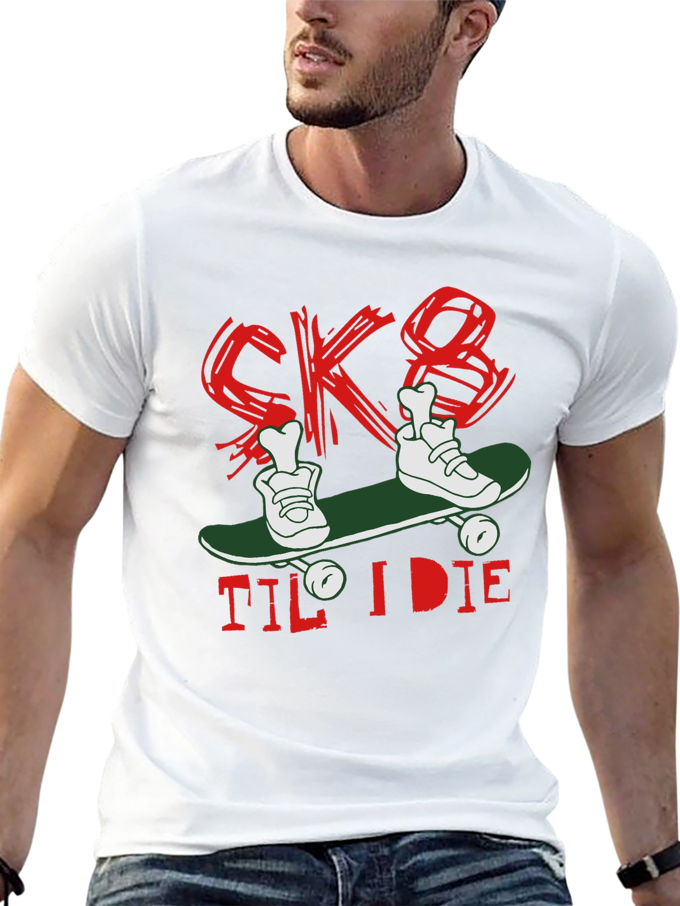Skate Til I Die Graphic T-Shirt