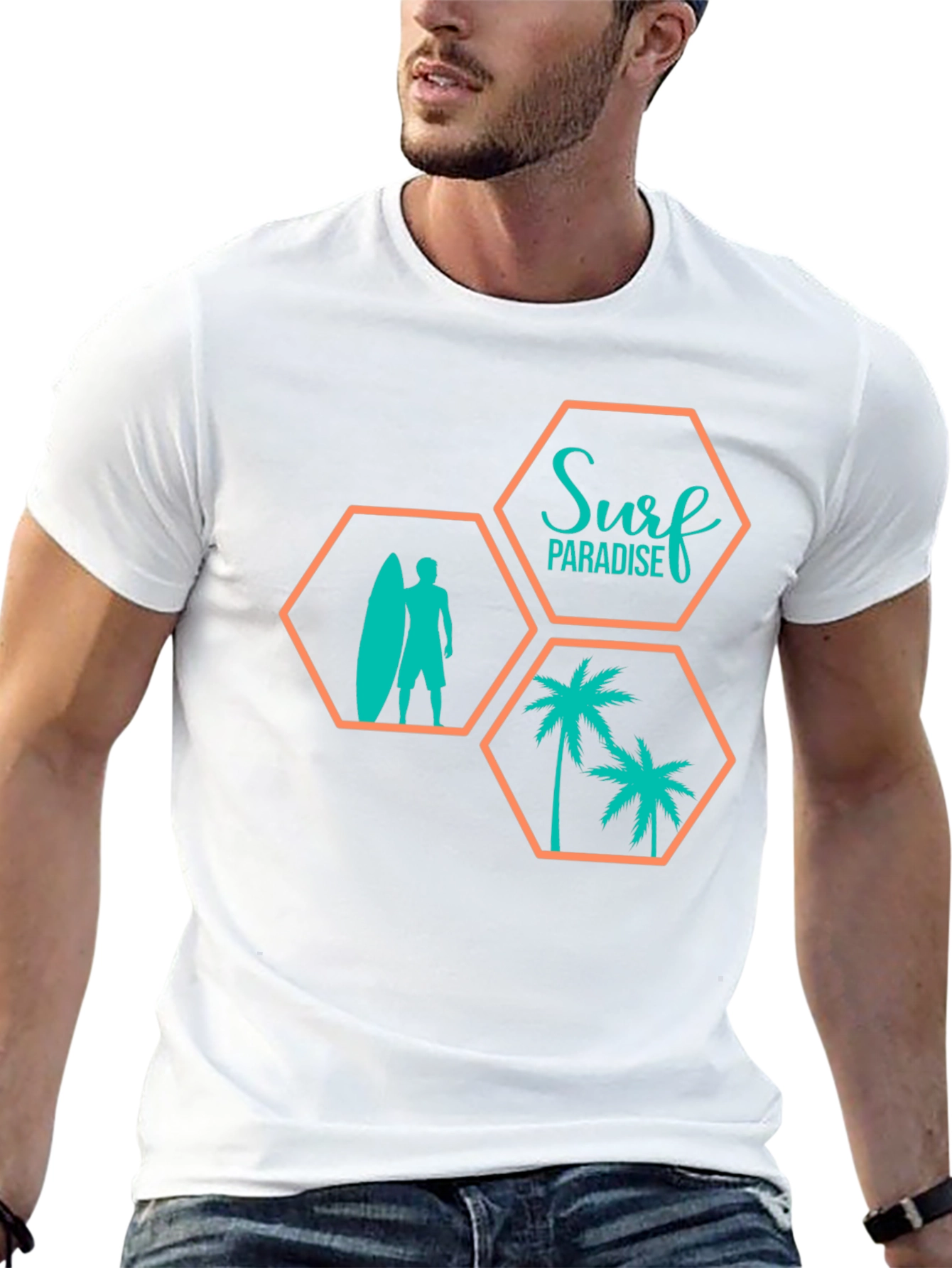 Surf Paradise Graphic Tee - Mens Black T-Shirt