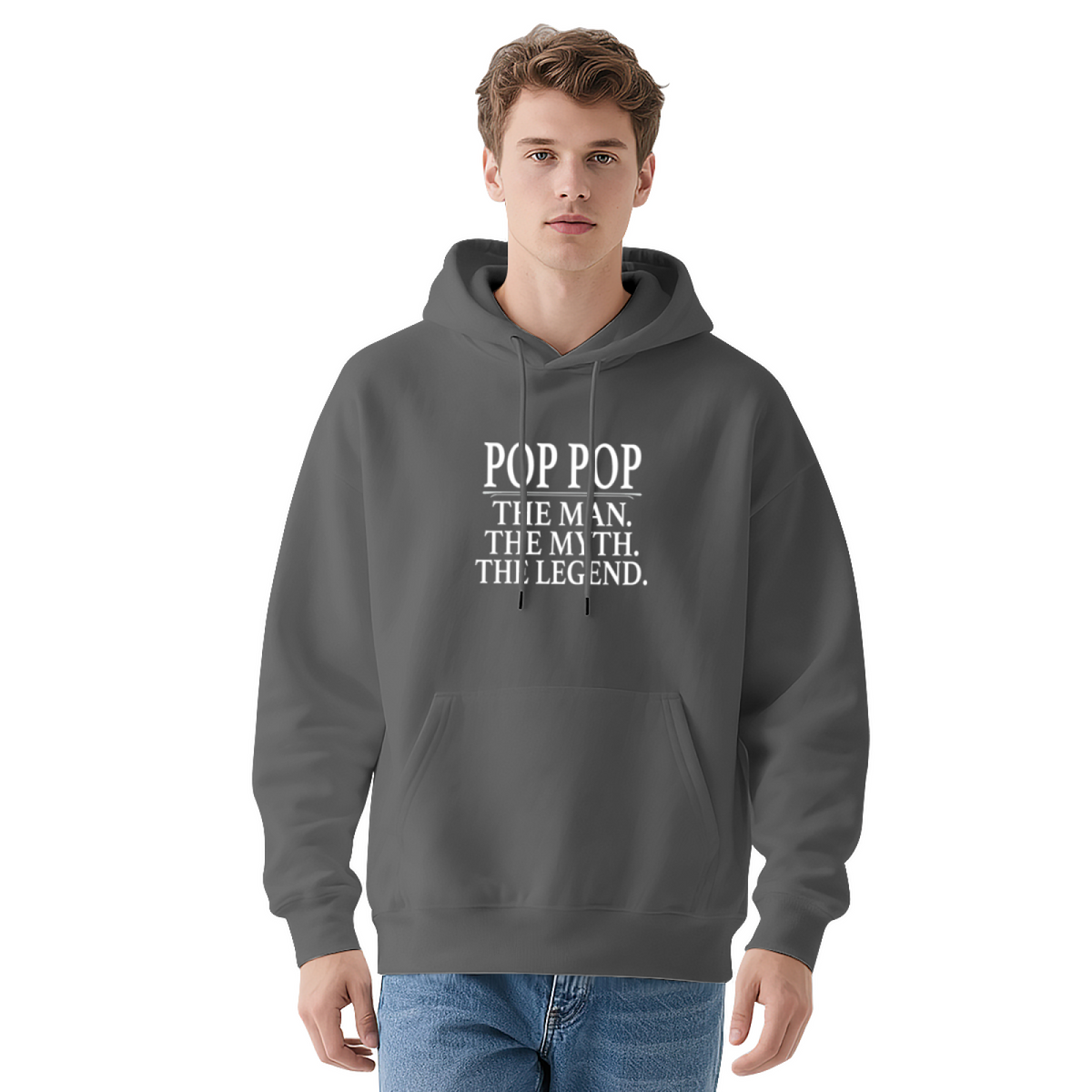 Trendy Hooded Sweatshirt - Pop Pop Legend