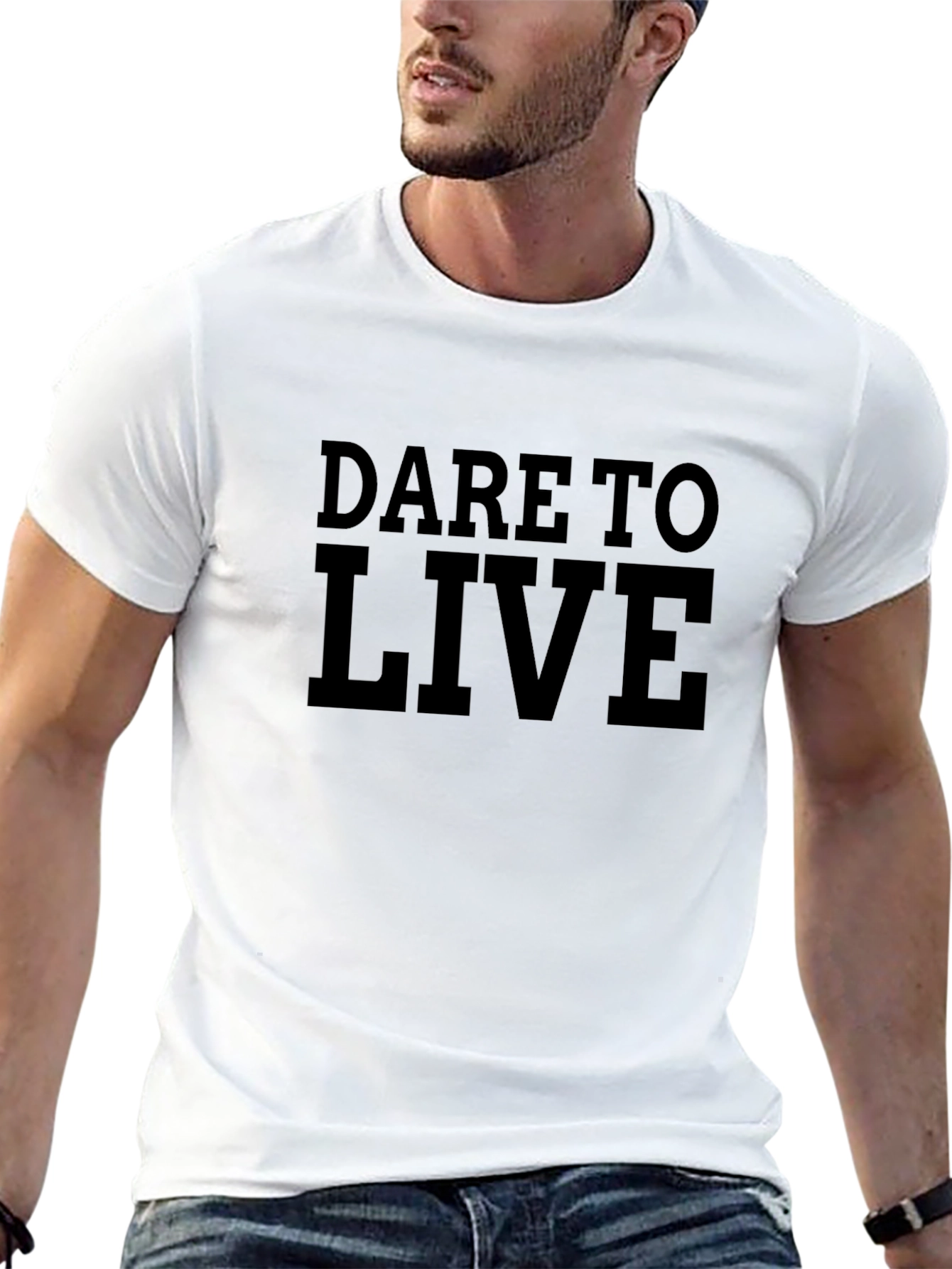 Dare to Live Black Graphic Tee