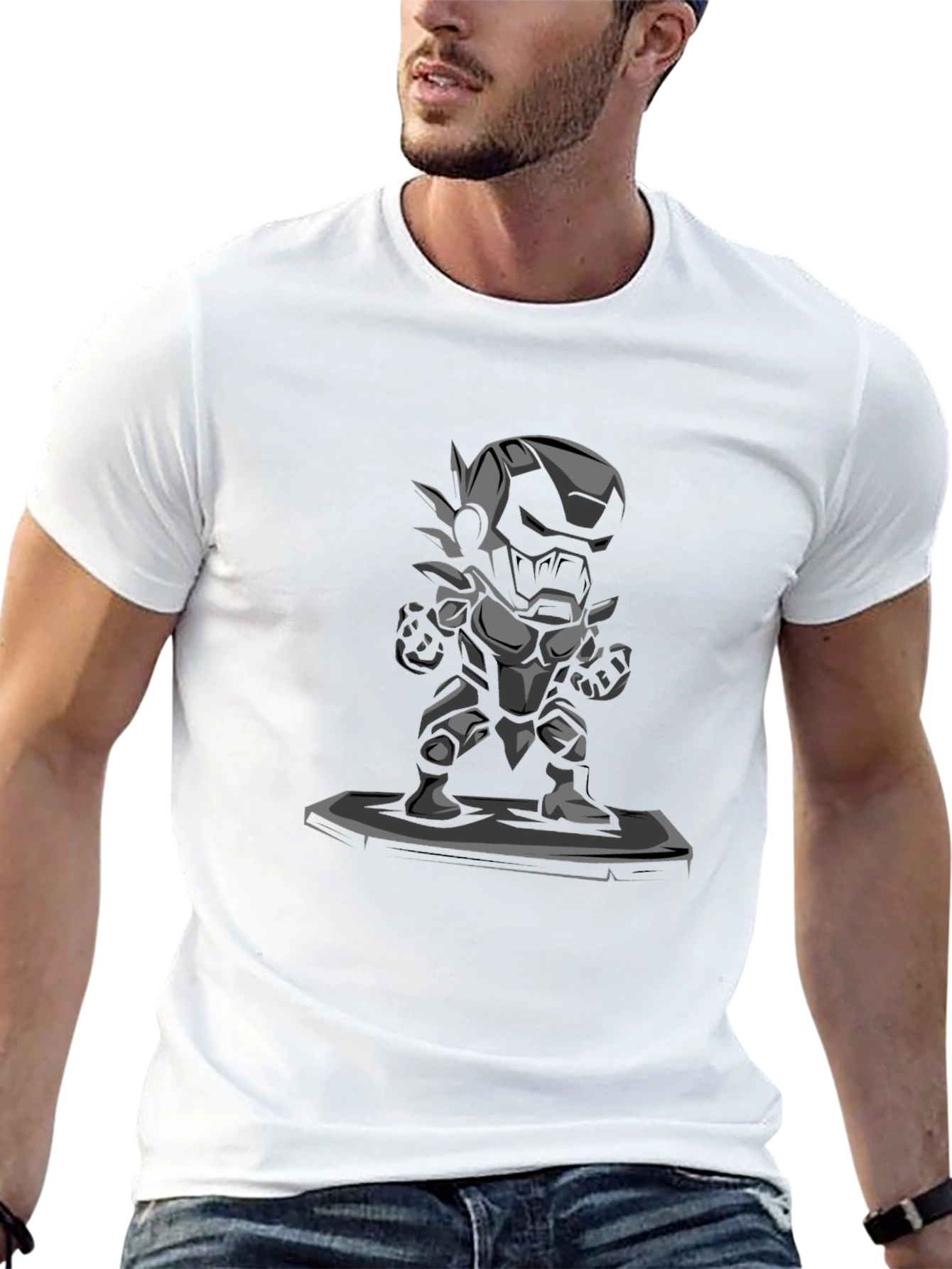 Heroic Robot Graphic Tee - Stylish Comfort