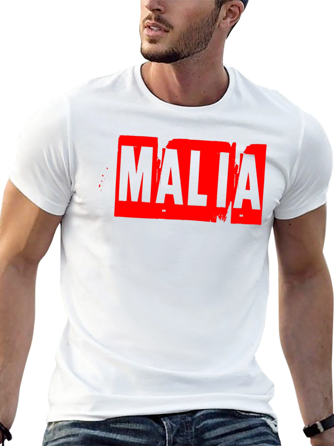 Malia Distressed Graphic T-Shirt - Black