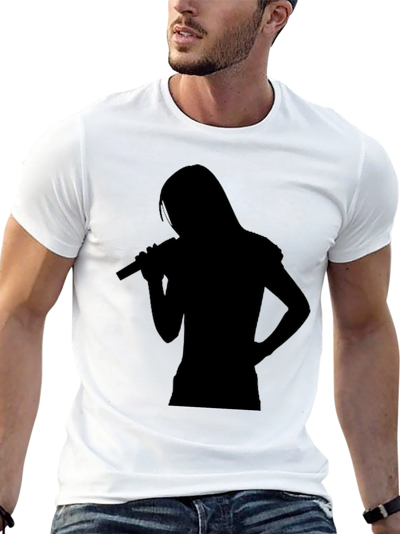 Silhouette Singer Black T-Shirt
