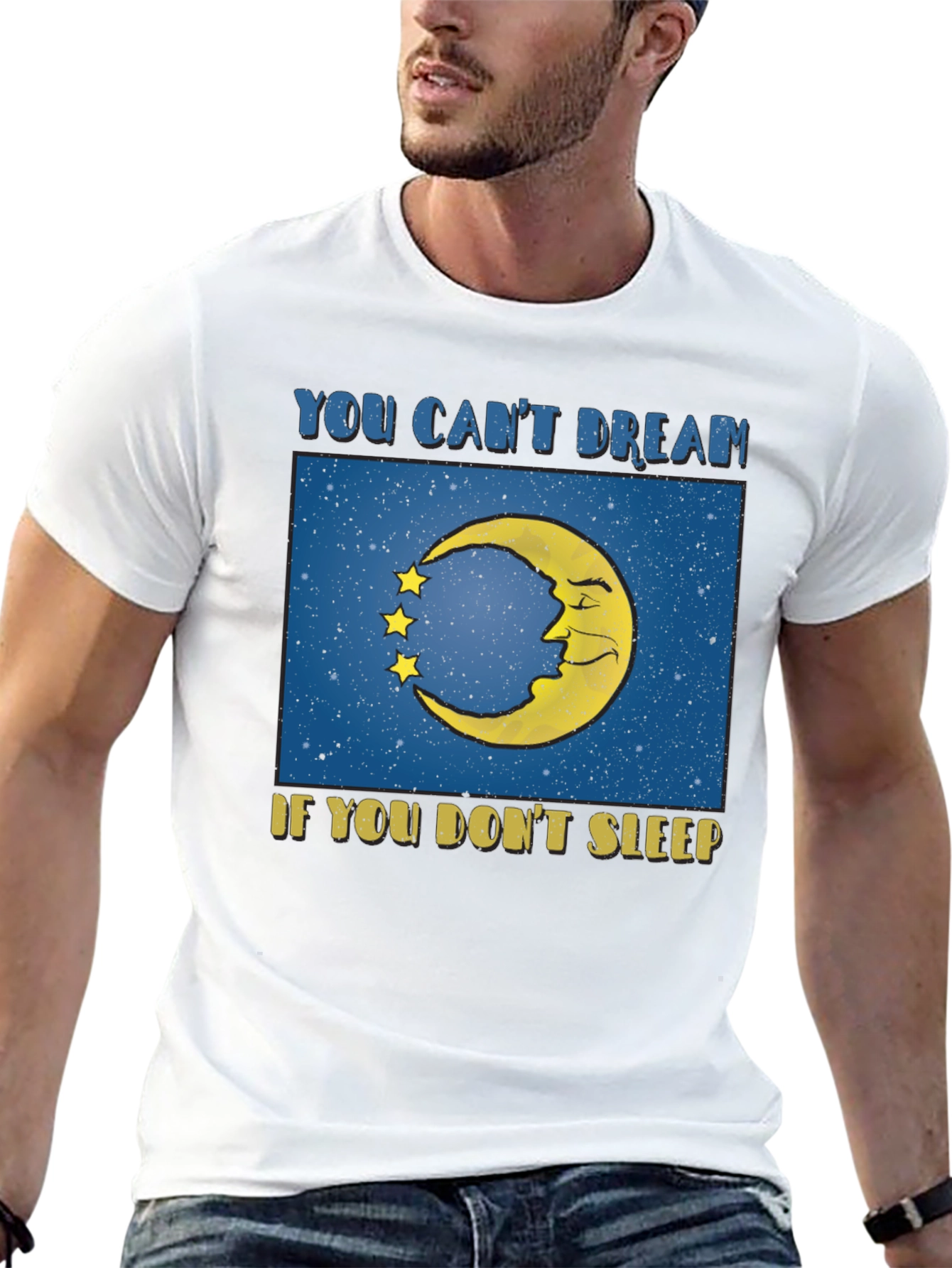 Dream Sleep T-Shirt - Moon & Stars Graphic Tee