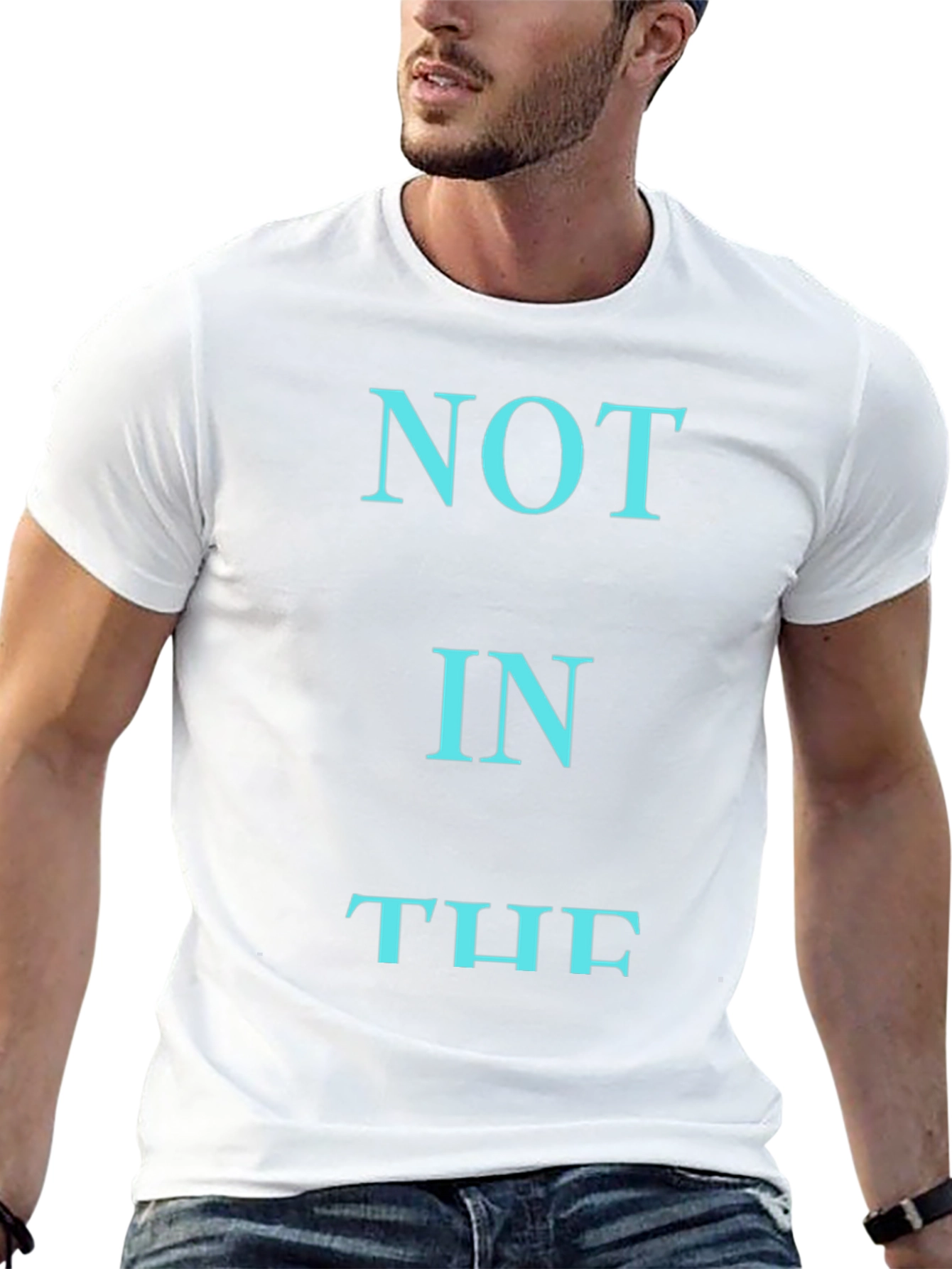 NOT IN THE T-Shirt - Black Cotton Graphic Tee