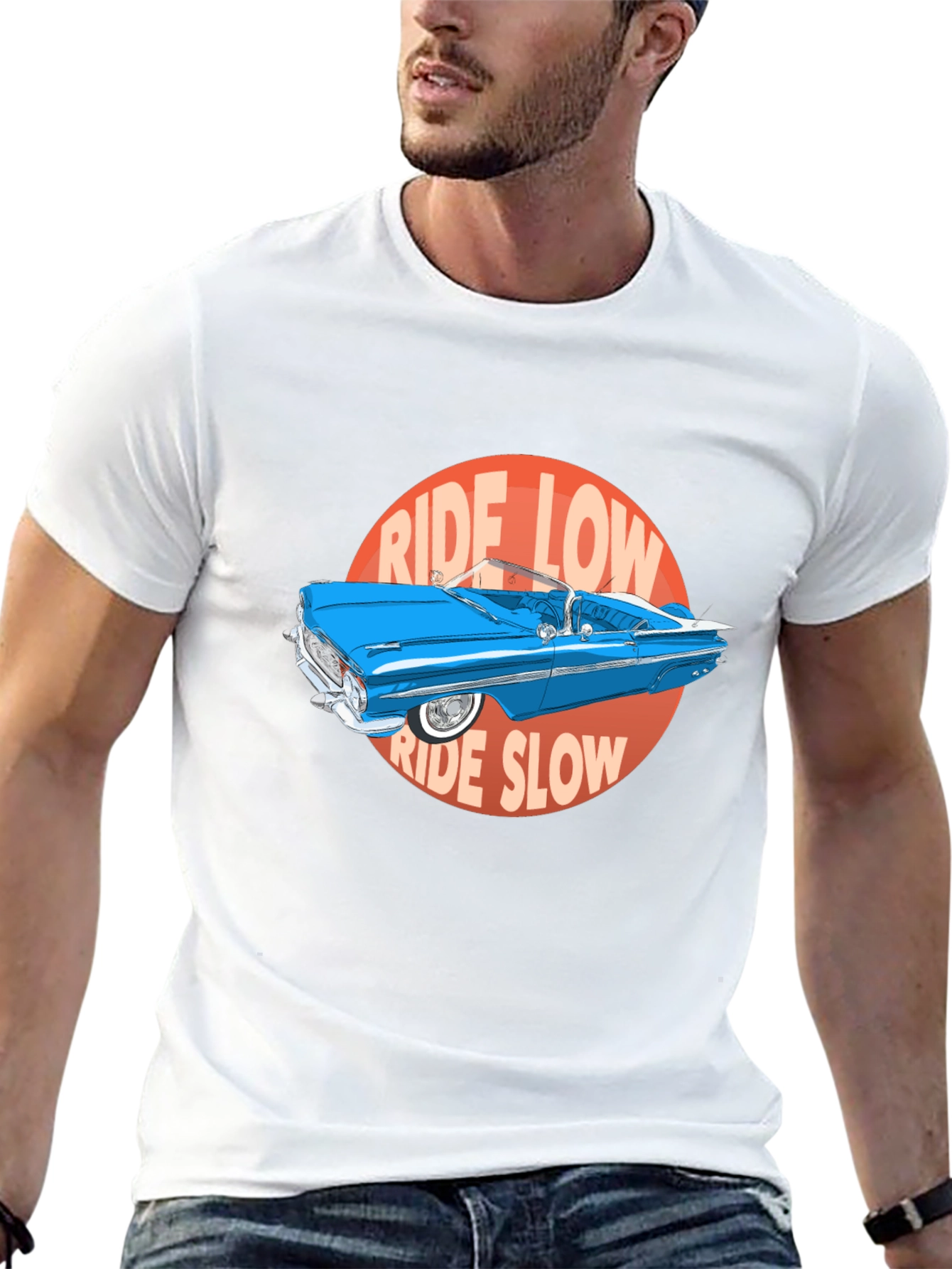Ride Low Ride Slow Car Graphic T-Shirt