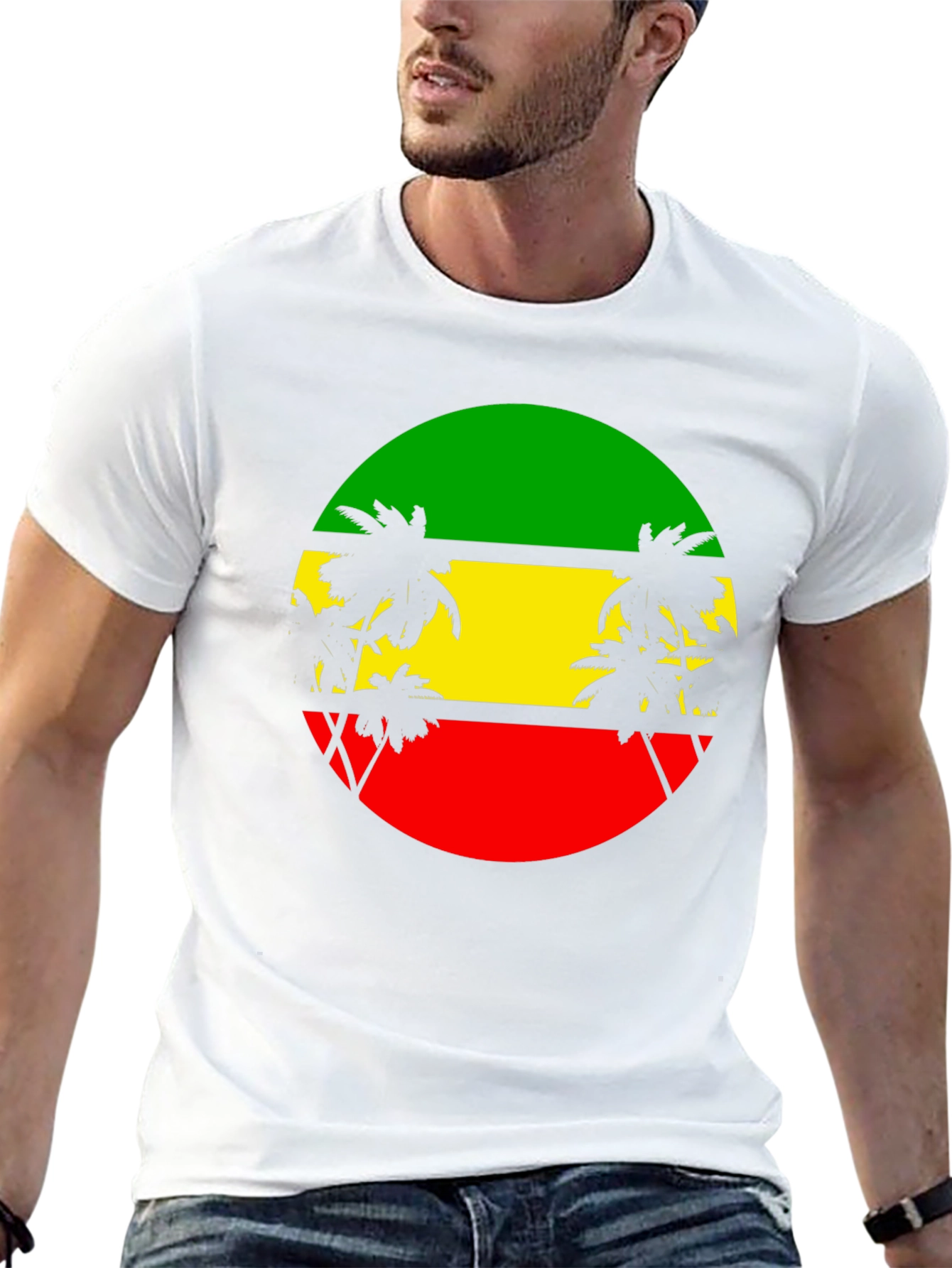 Rasta Palm Tee - Reggae Style T-Shirt