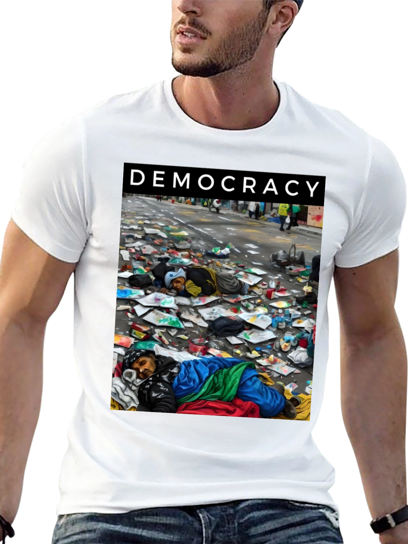 Democracy Graphic Tee: Powerful Social Statement