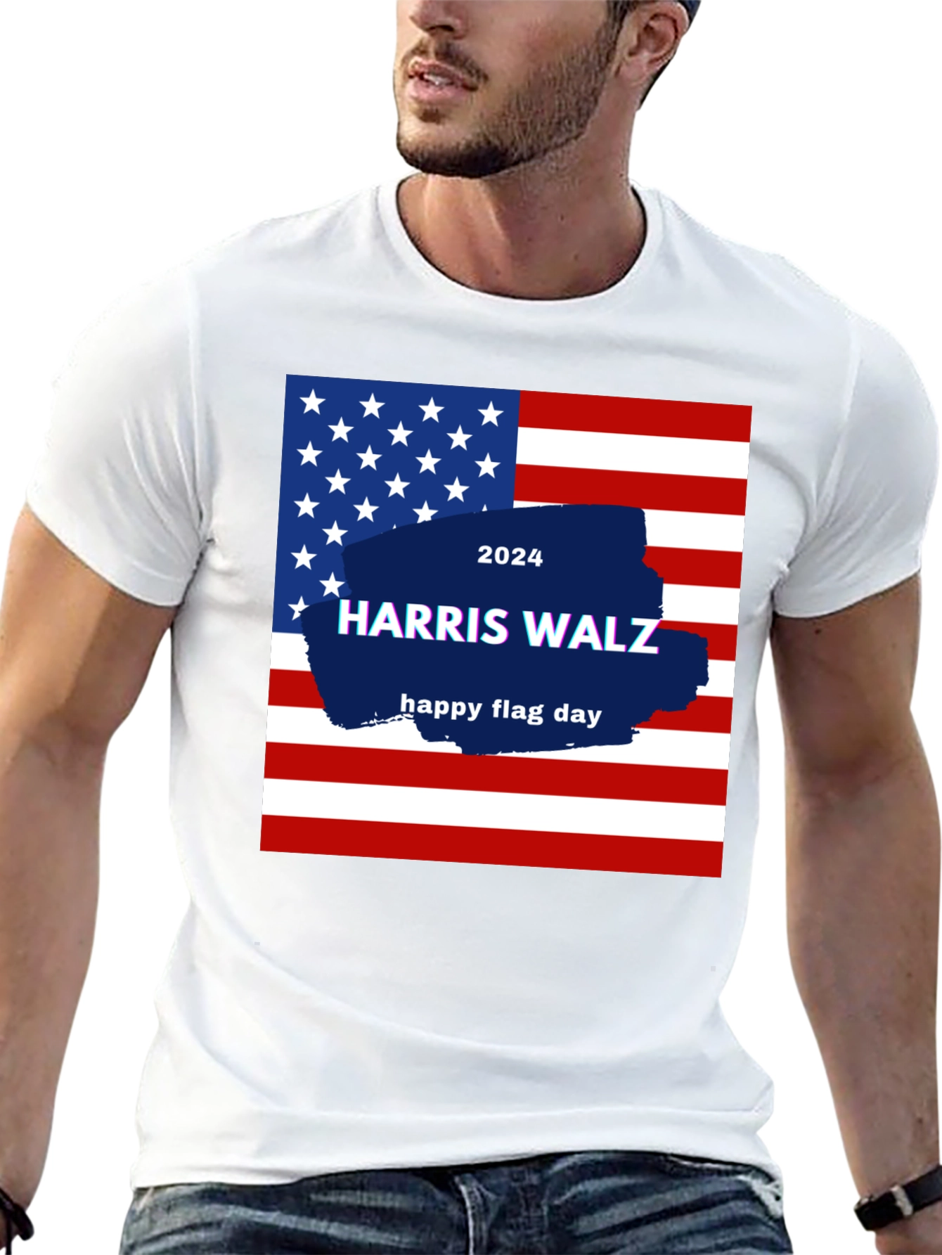 Harris Walz 2024 Flag Day T-Shirt