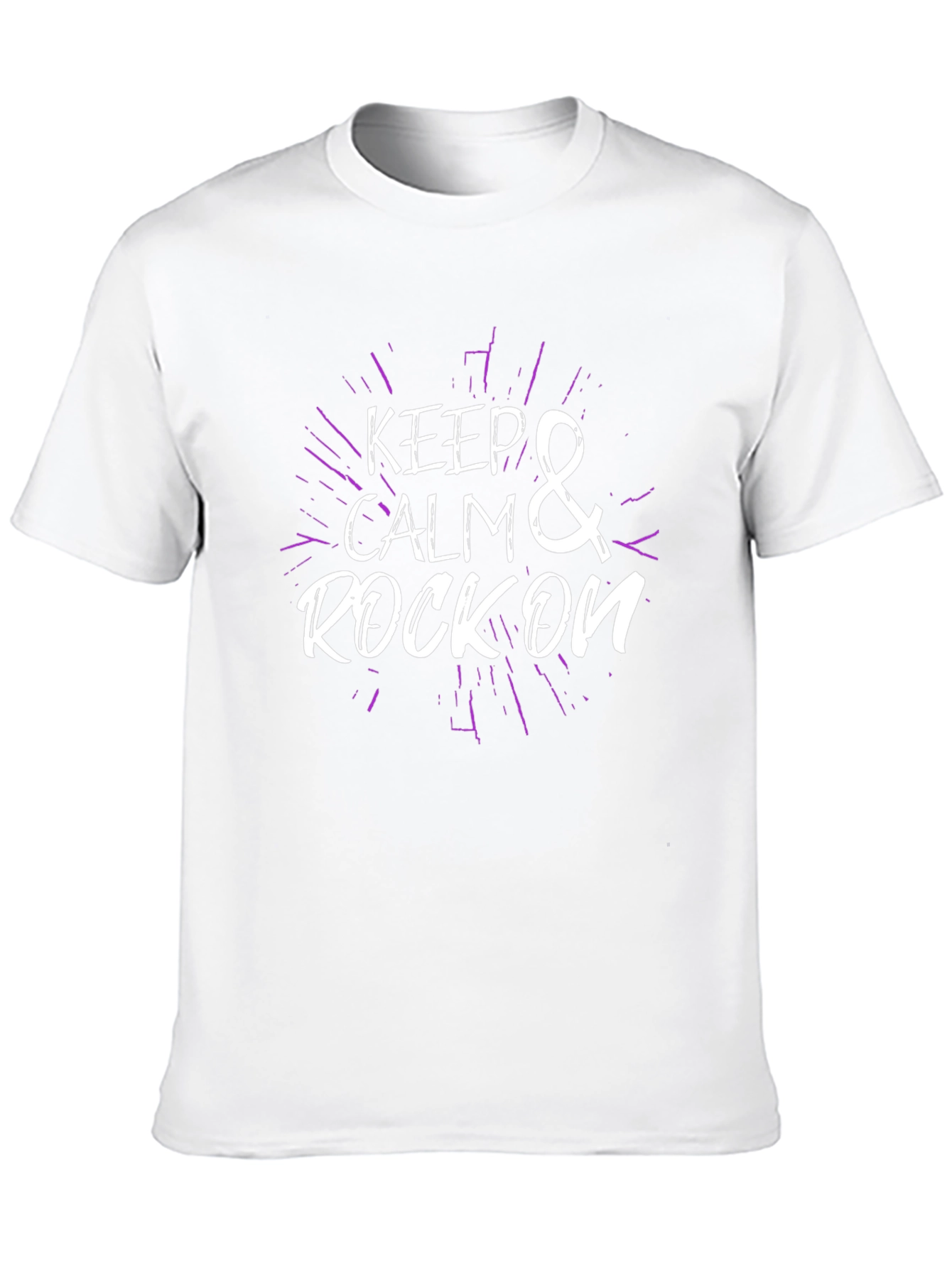 Keep Calm & Rock On Black T-Shirt
