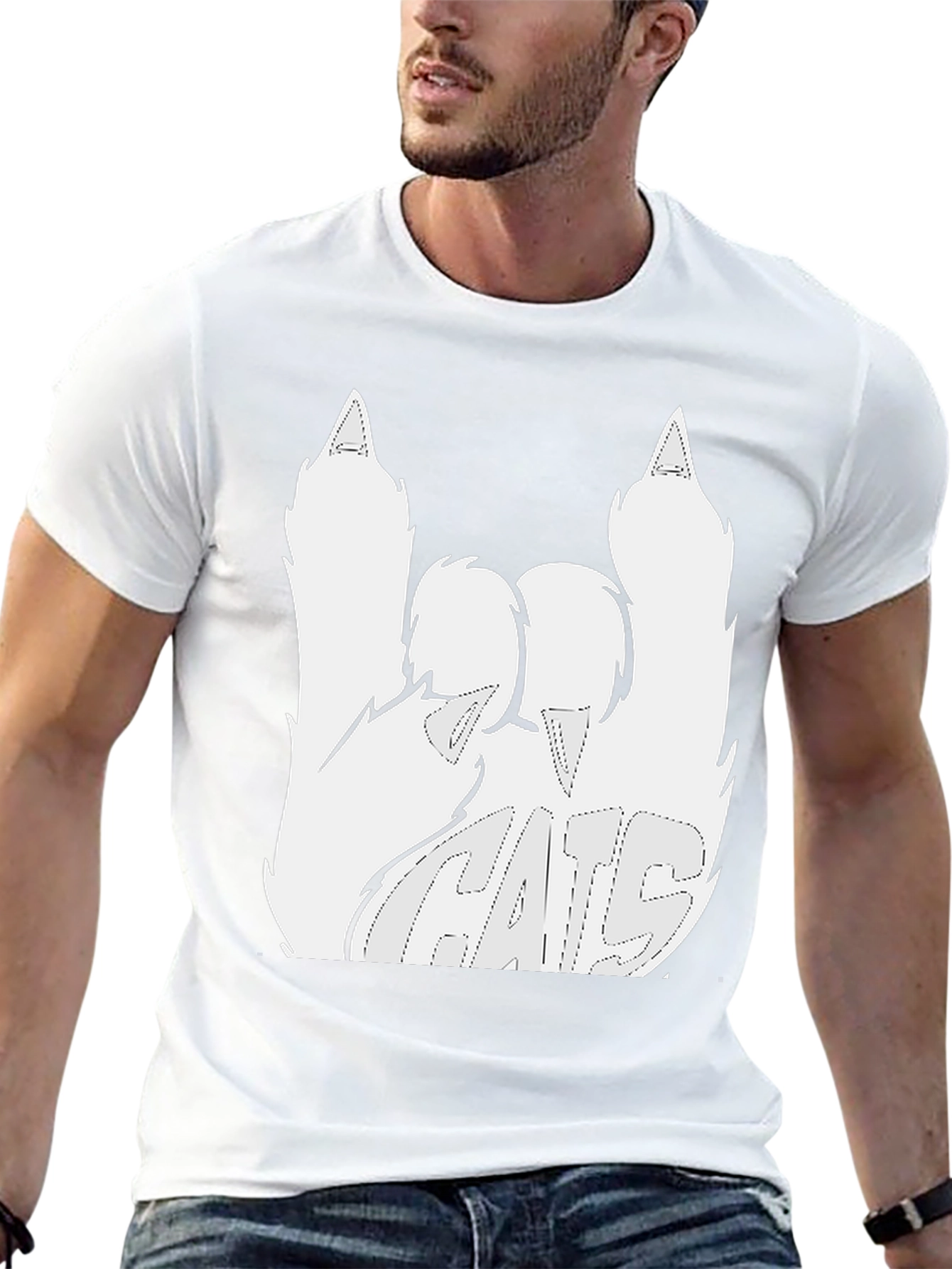Cats Rock Graphic T-Shirt - Black Cotton Tee