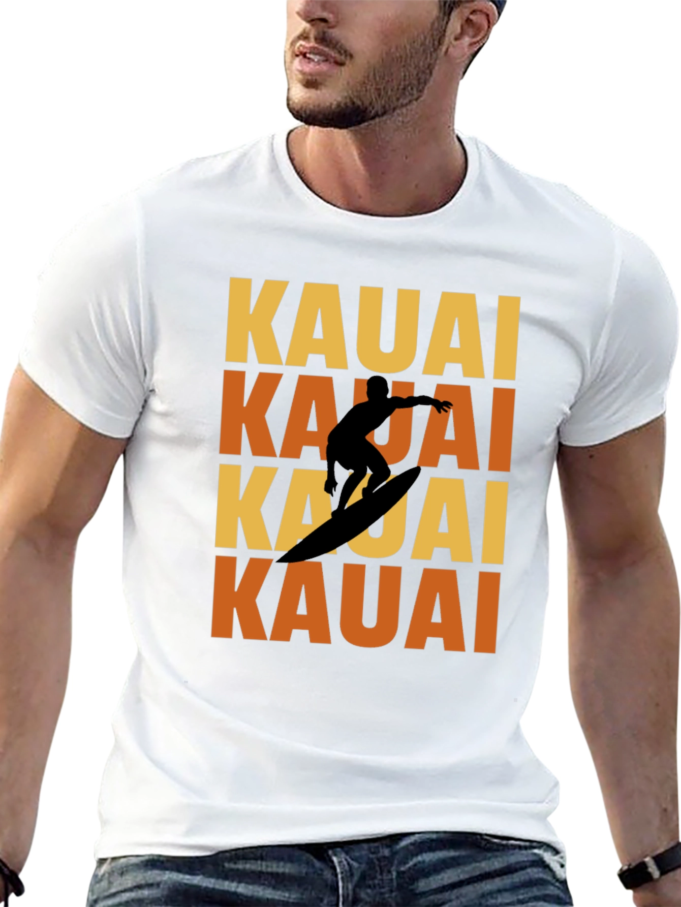Kauai Surfer T-Shirt - Island Vibes