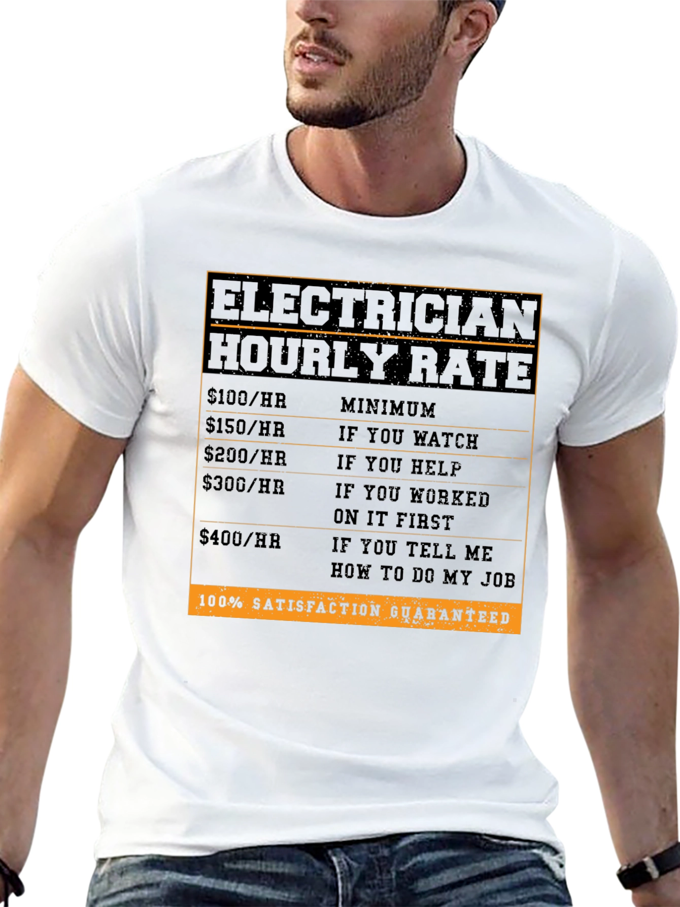Electrician Hourly Rate T-Shirt - Funny Job Tee