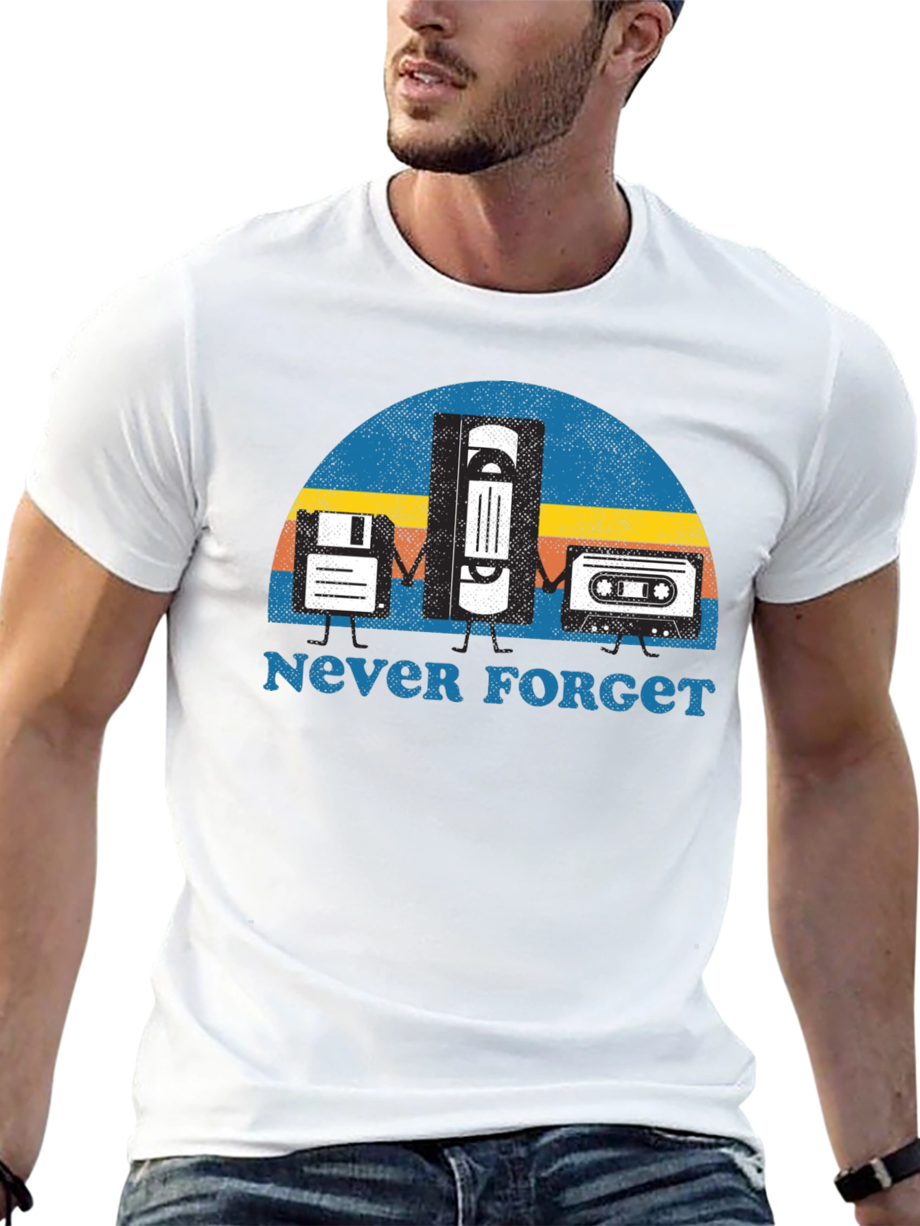 Never Forget Retro Tech T-Shirt