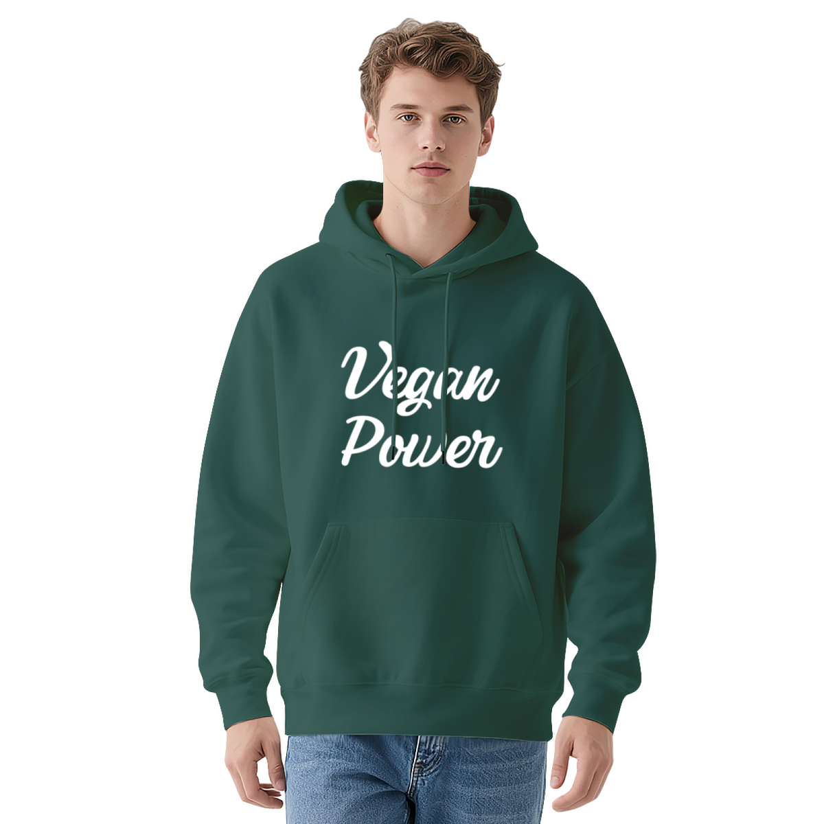 Vegan Power Script Hoodie - Vegan Graphic Sweatshirt