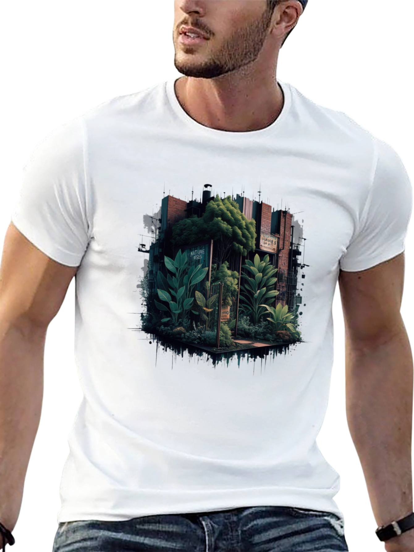 Nature-Inspired Graphic Tee - Urban Jungle